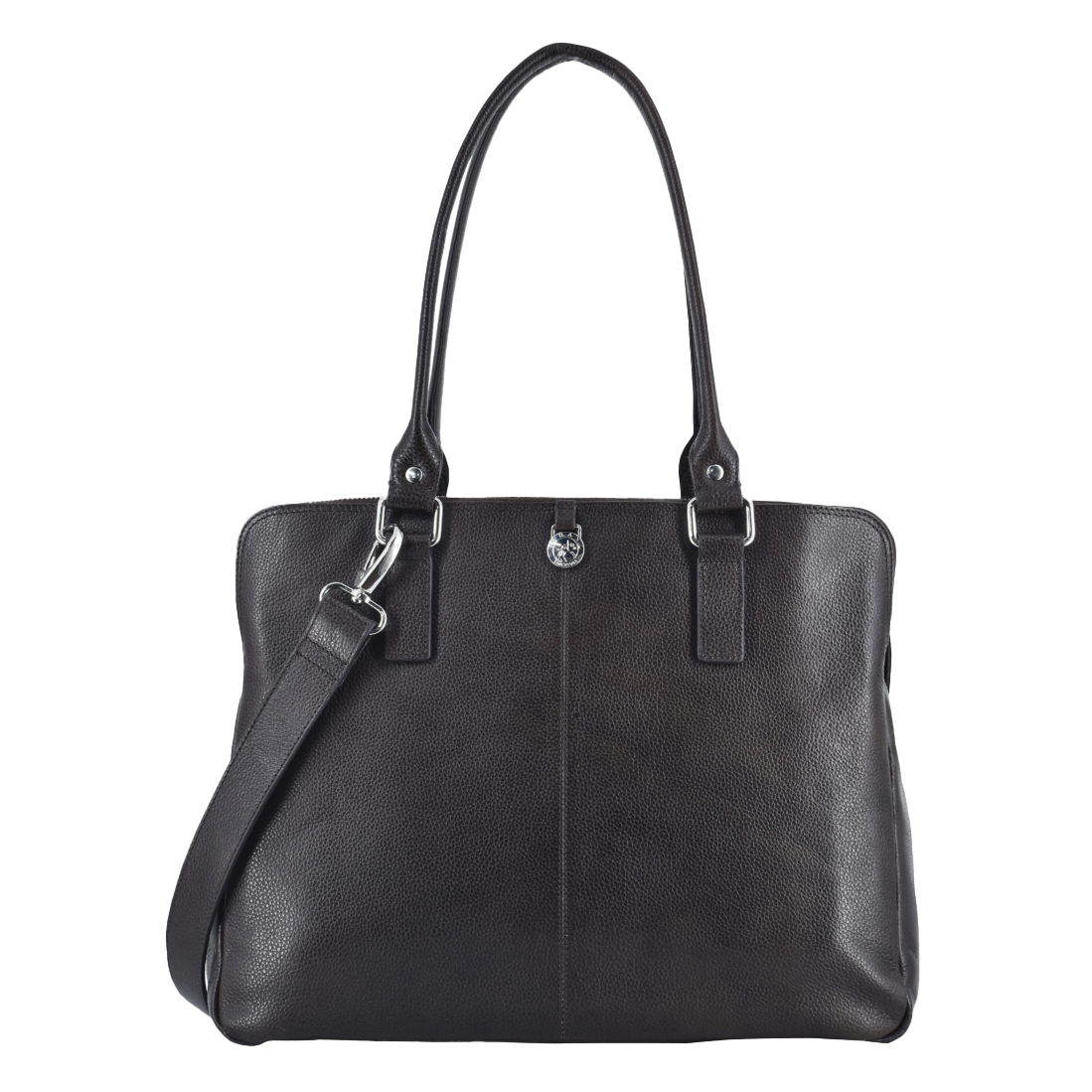 Napoli handbag Gerda 14¨, jobbveske - Mørk brun