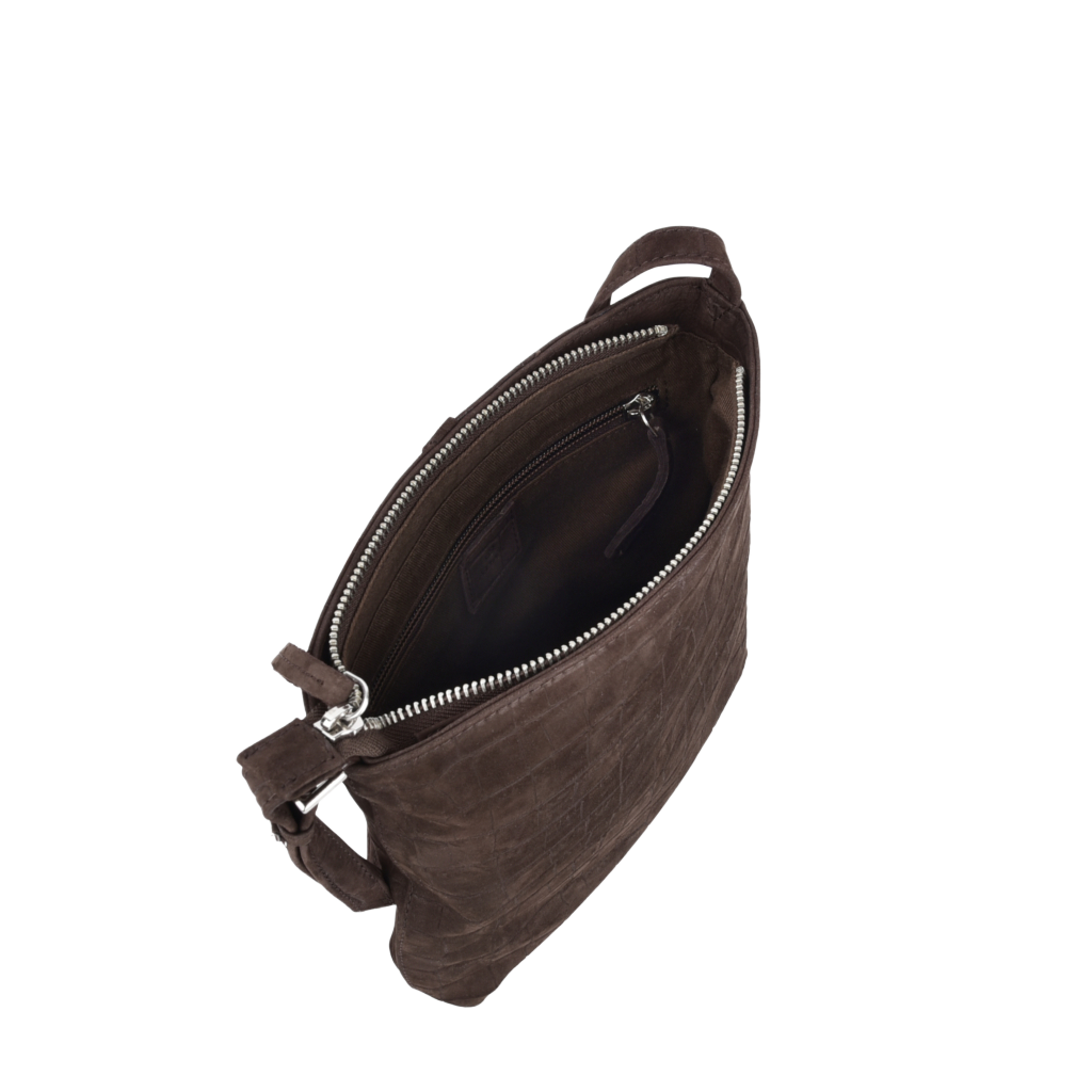 Capri Beatrice skulderveske skinn - Chocolate
