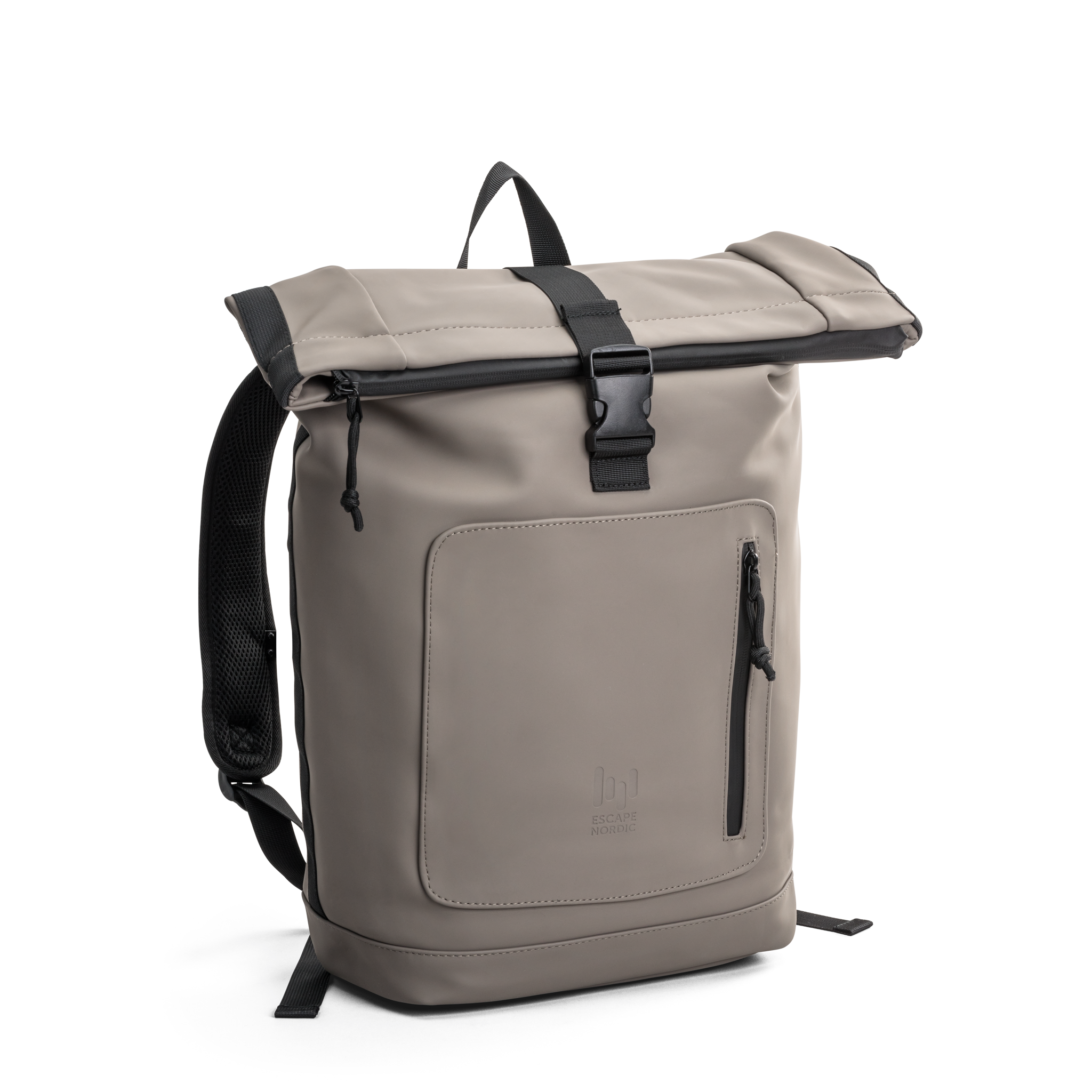 Bergen rolltop-ryggsekk laptop - Taupe