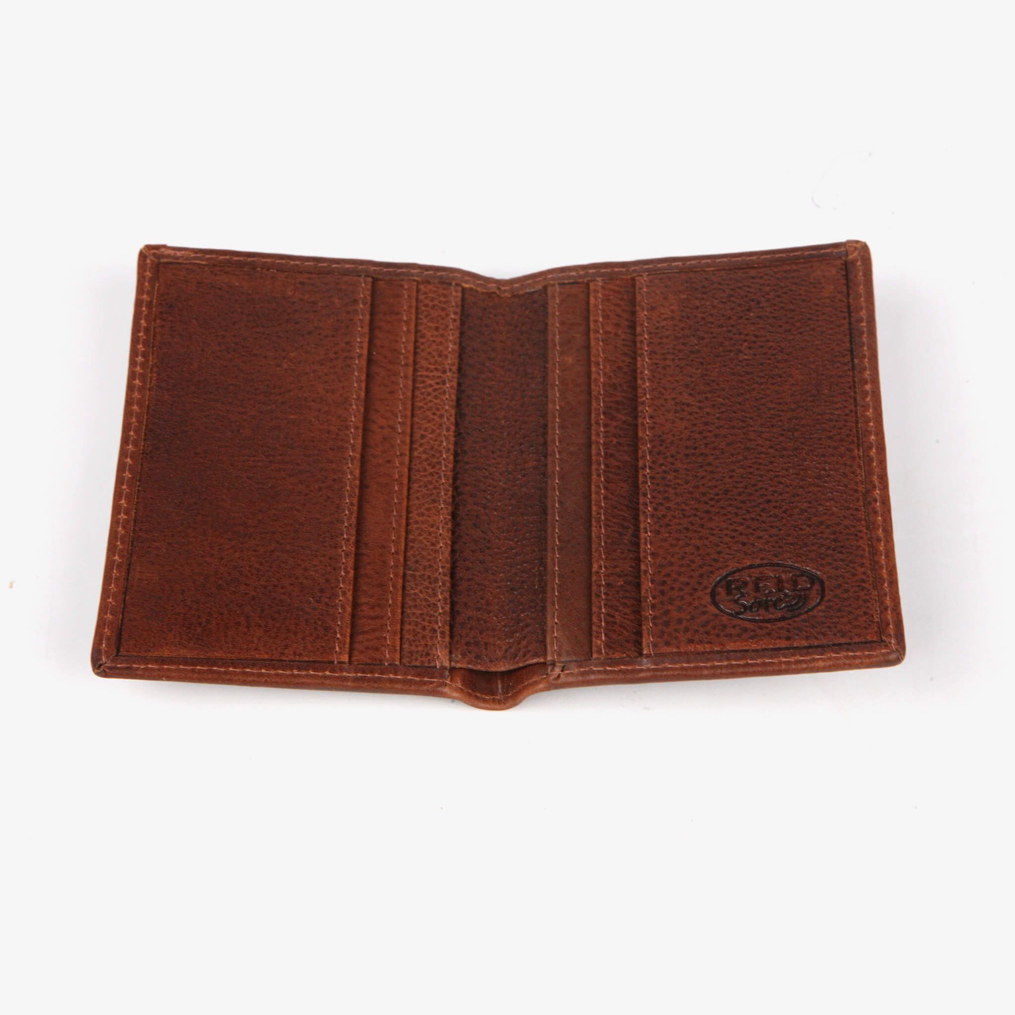 Liten lommebok skinn - Cognac