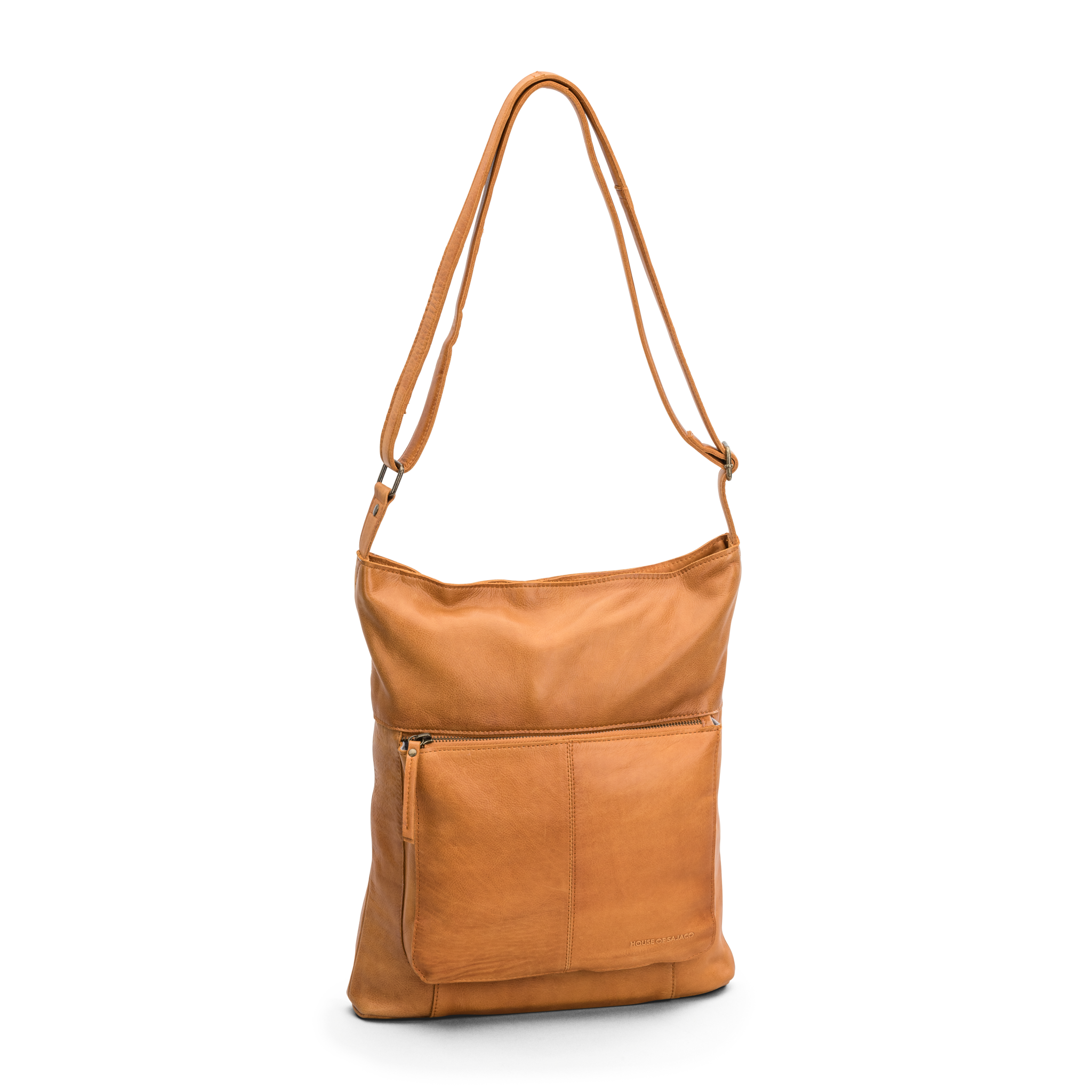 Veske Crossbody skinn - Cognac