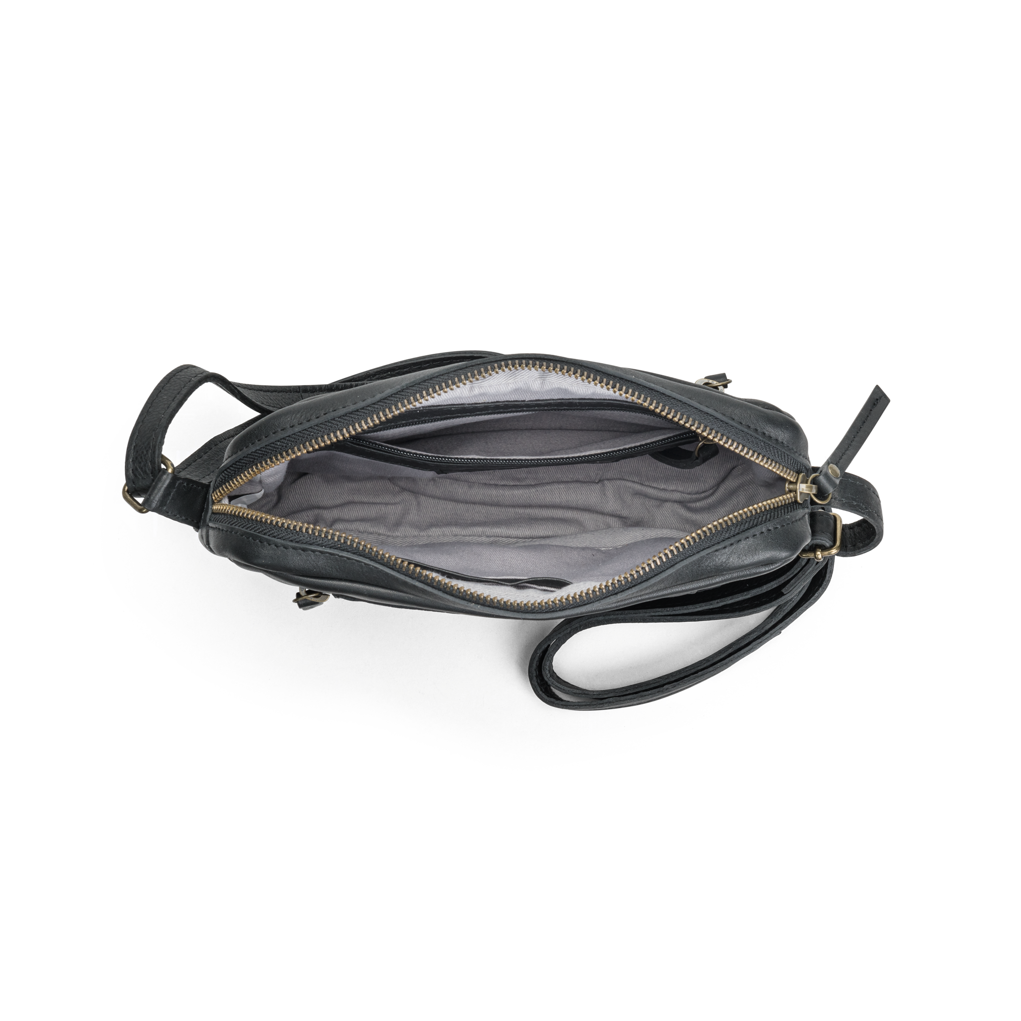 Skulderveske Crossbody skinn - Svart