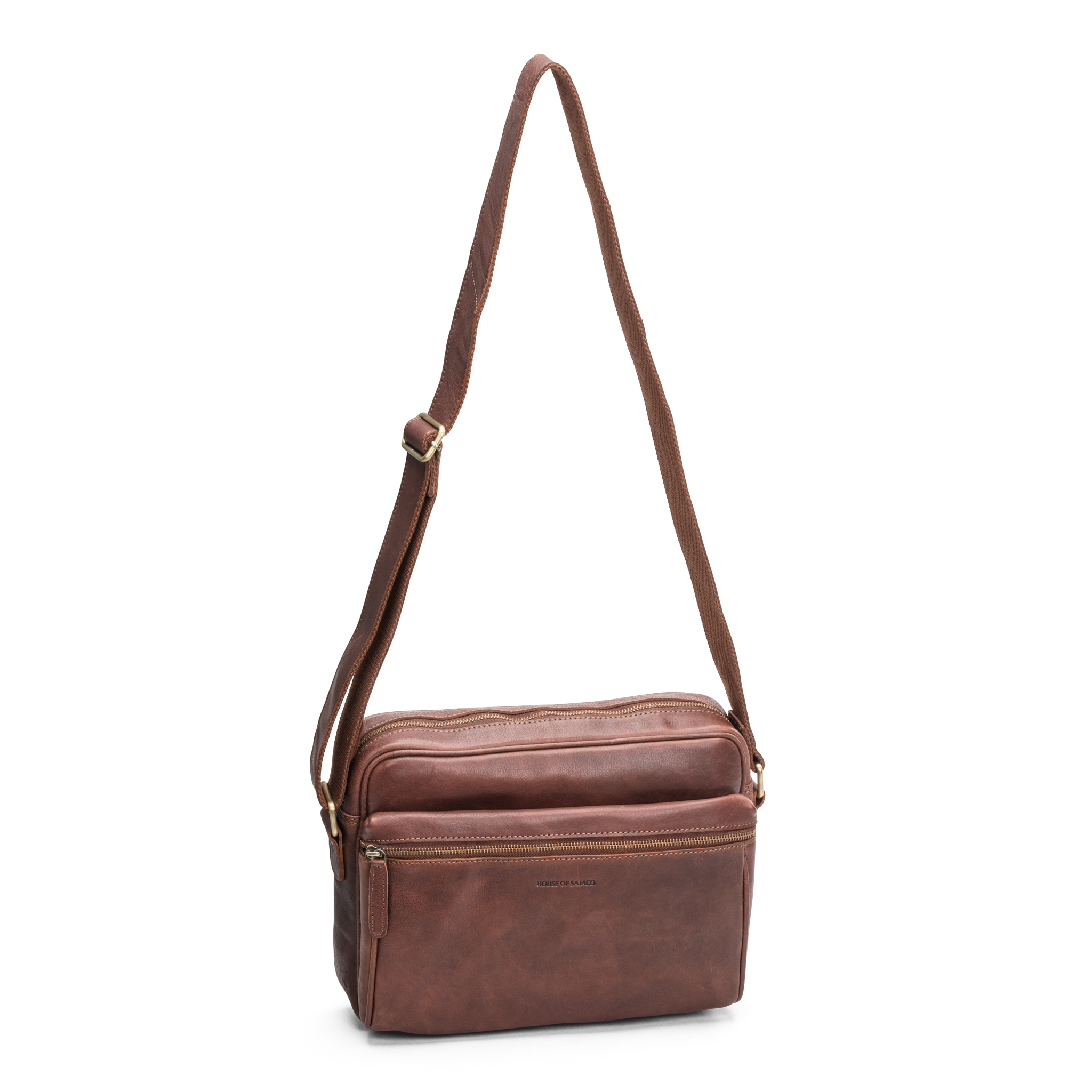 PC-veske 13,3" i skinn - Cognac