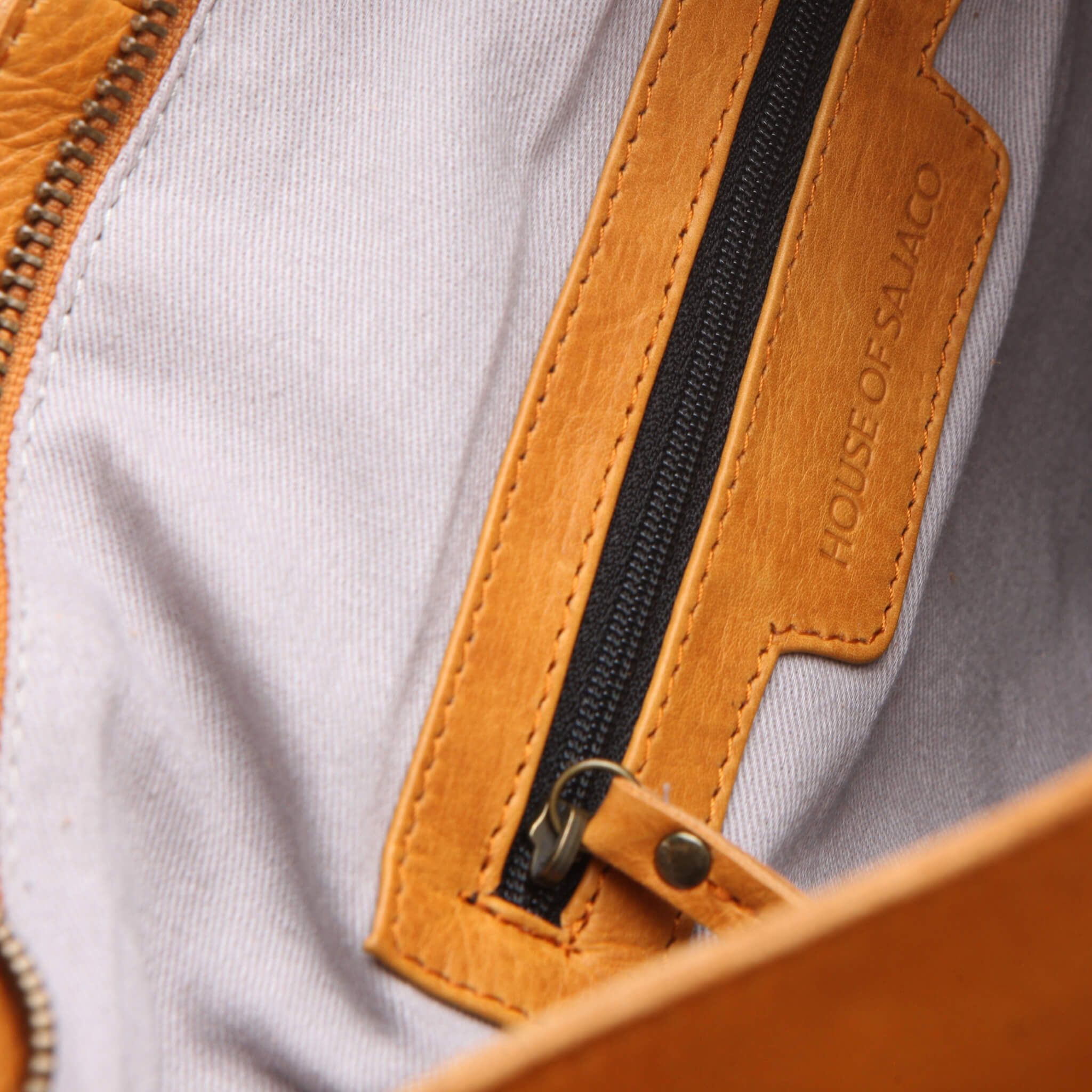 Veske Crossbody skinn - Cognac