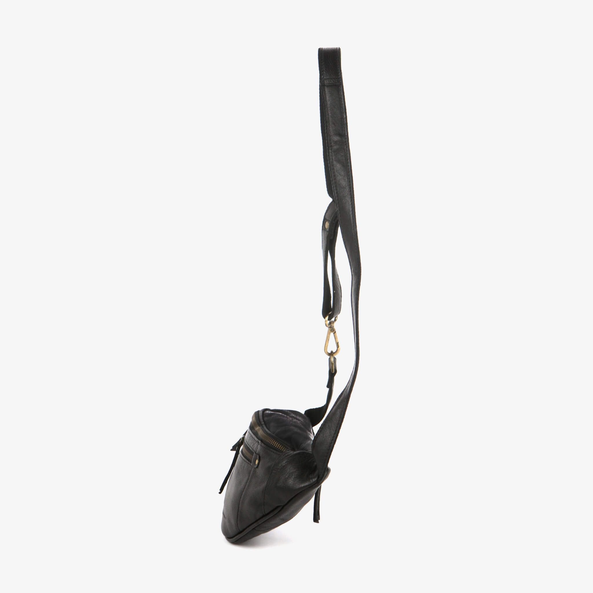 Midjeveske Bum Bag skinn - Svart