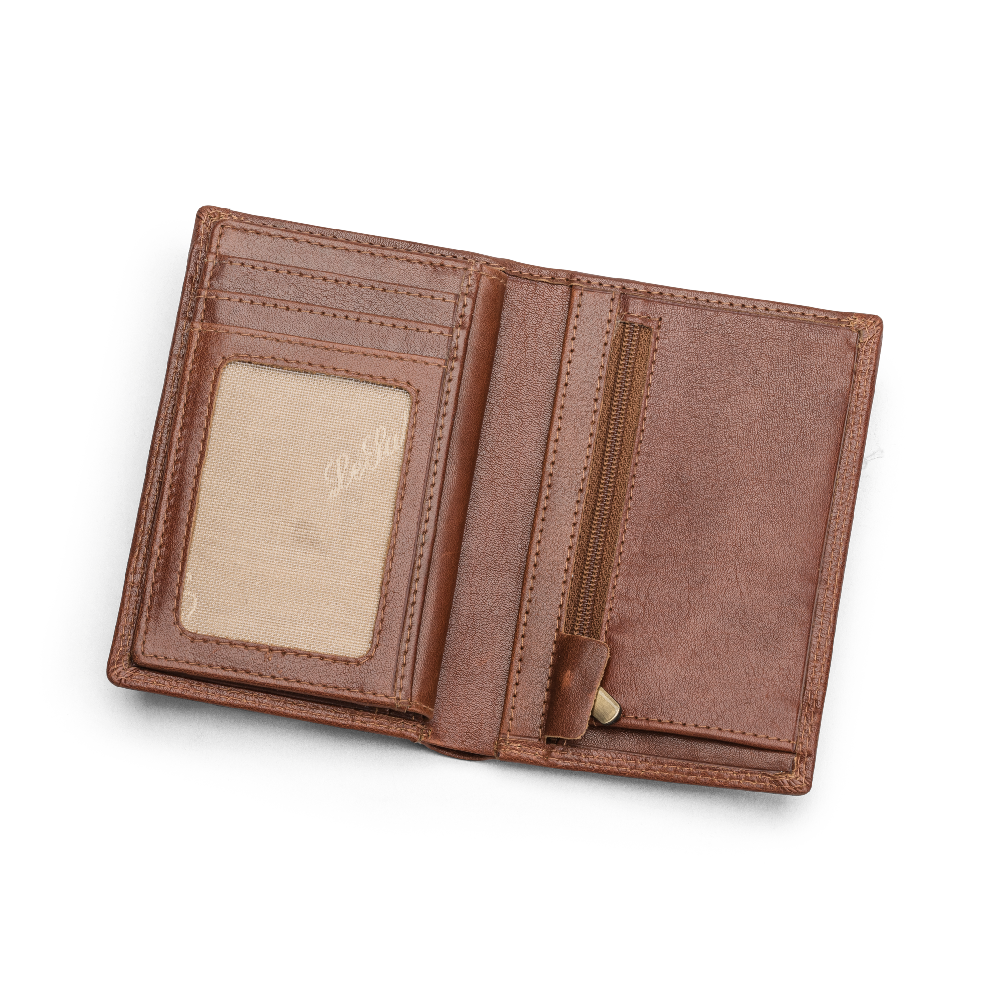 Lommebok i skinn - Cognac
