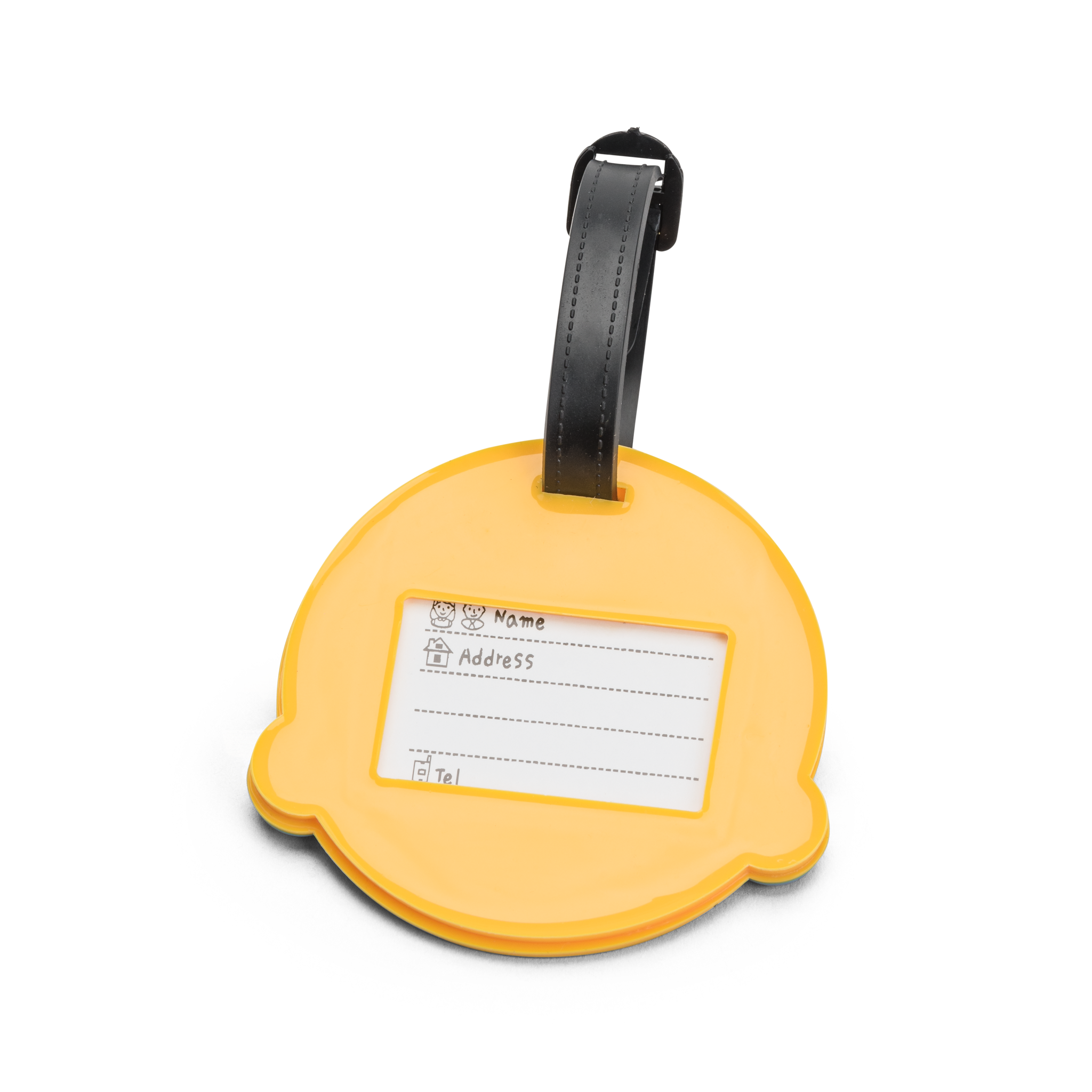 Bagasjelapp EMOJI SMILE - Gul