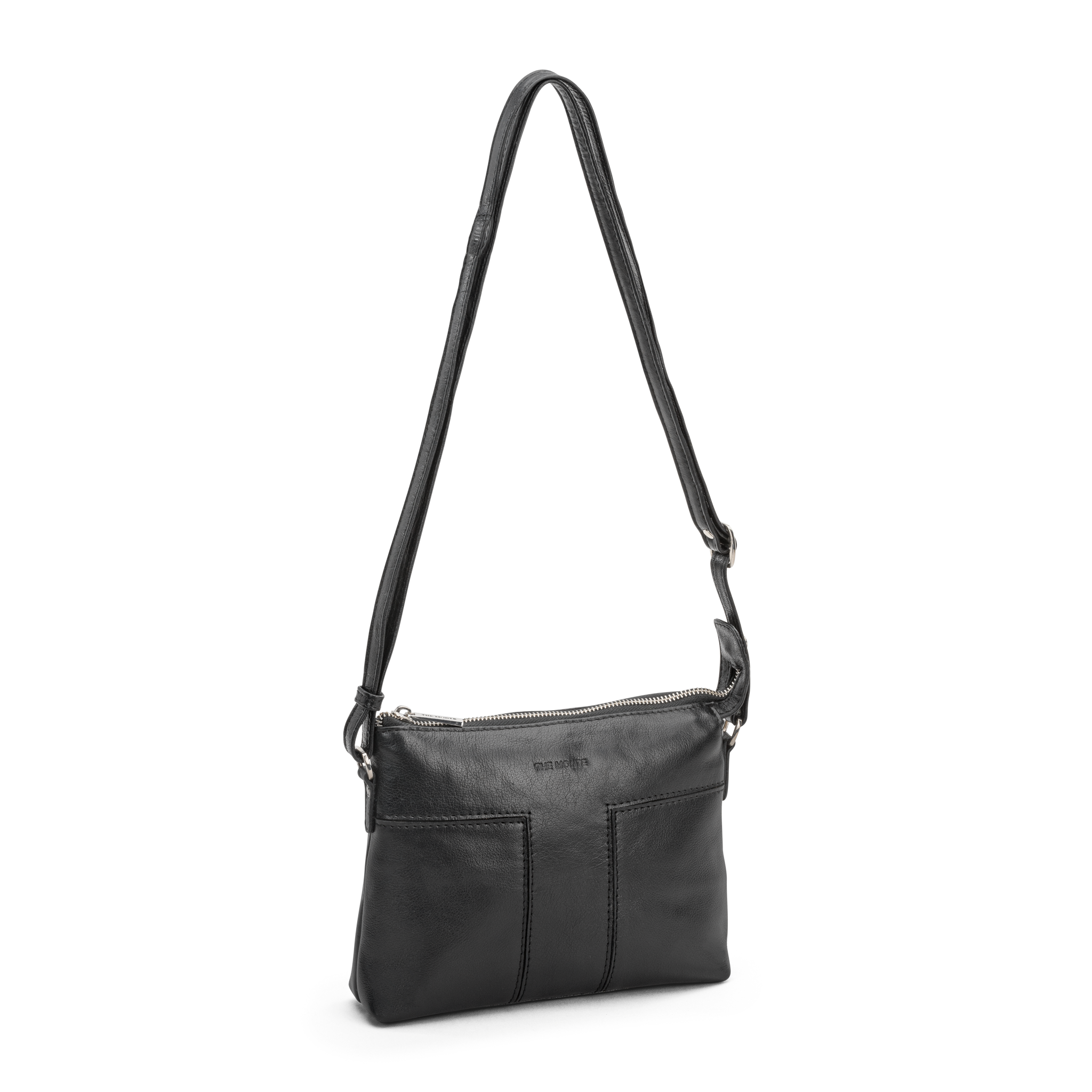 Crossbody i skinn - Svart