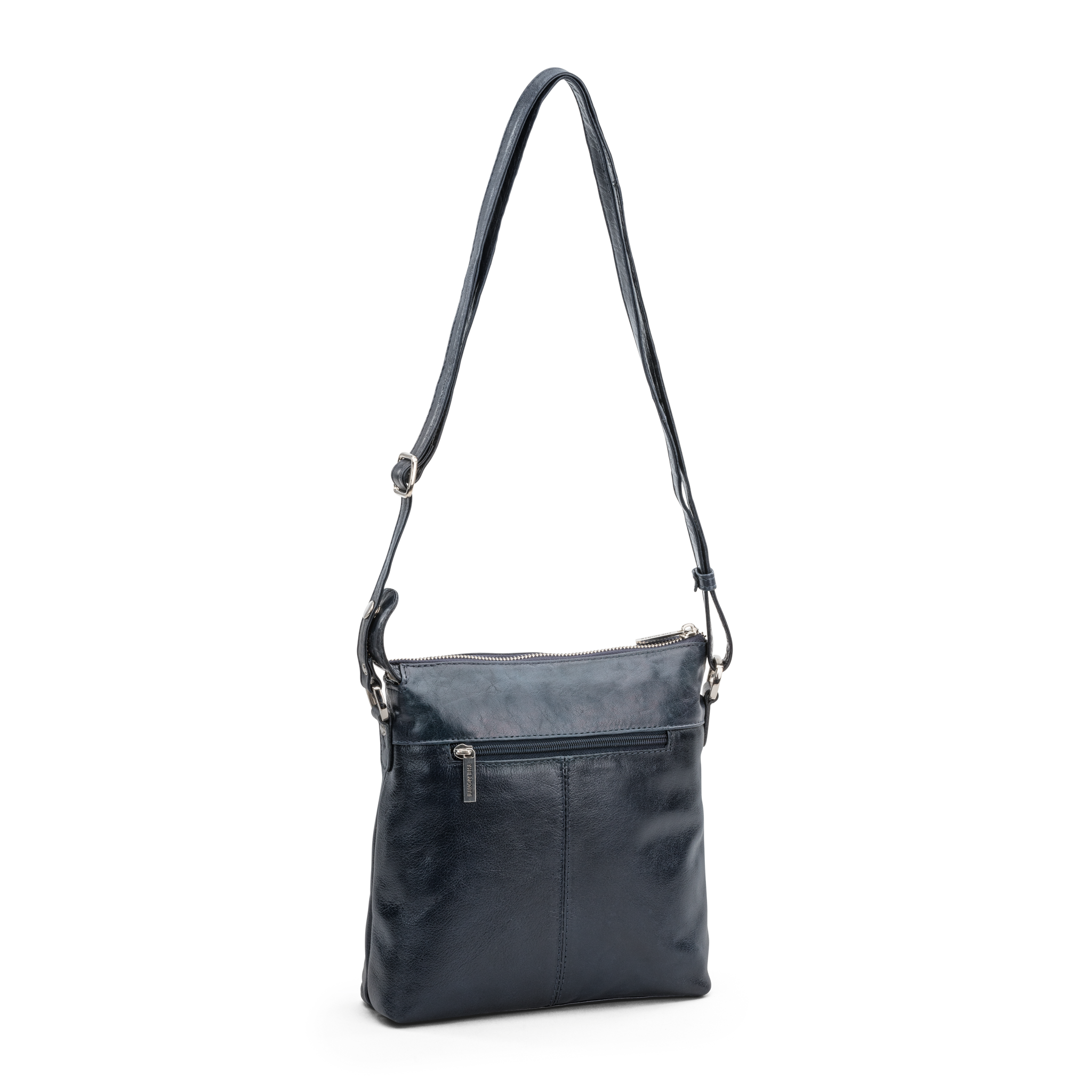 Crossbody i skinn - Marine