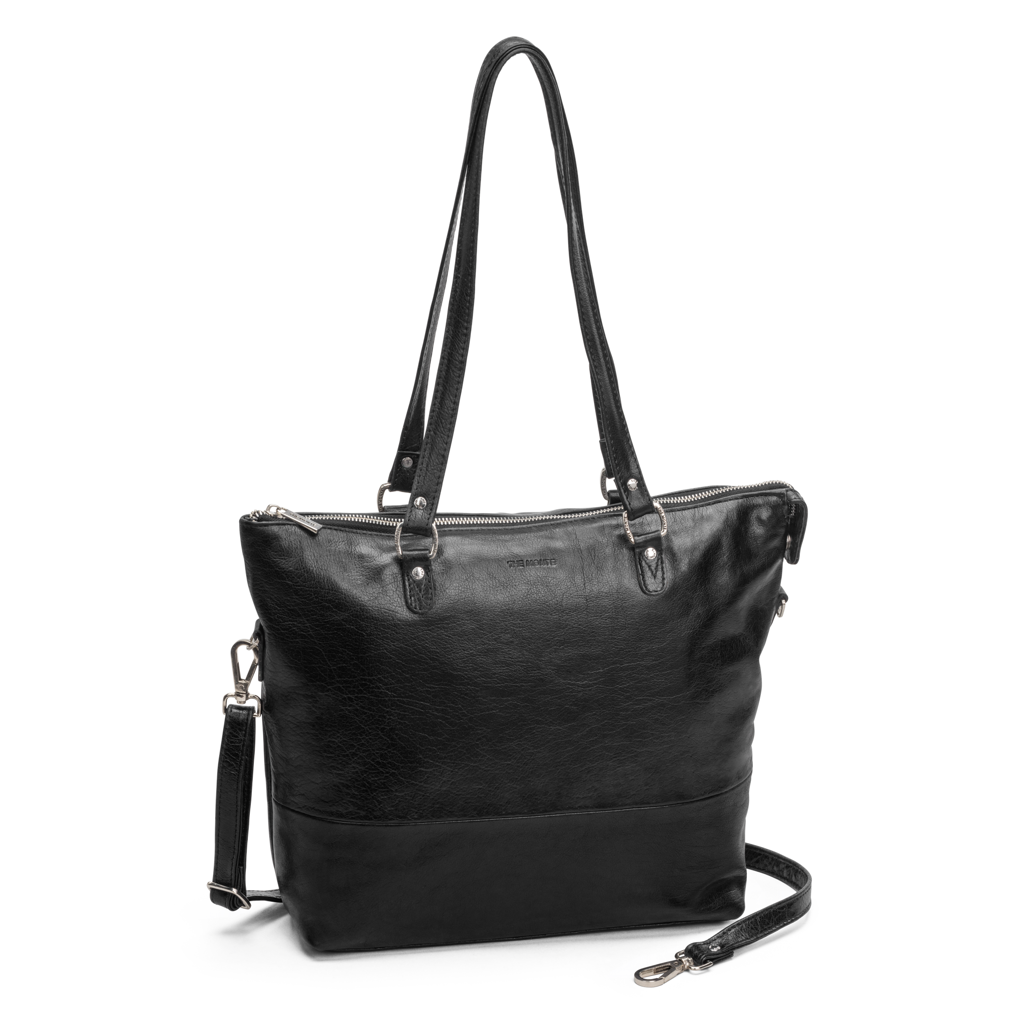 Tote bag i skinn - Svart