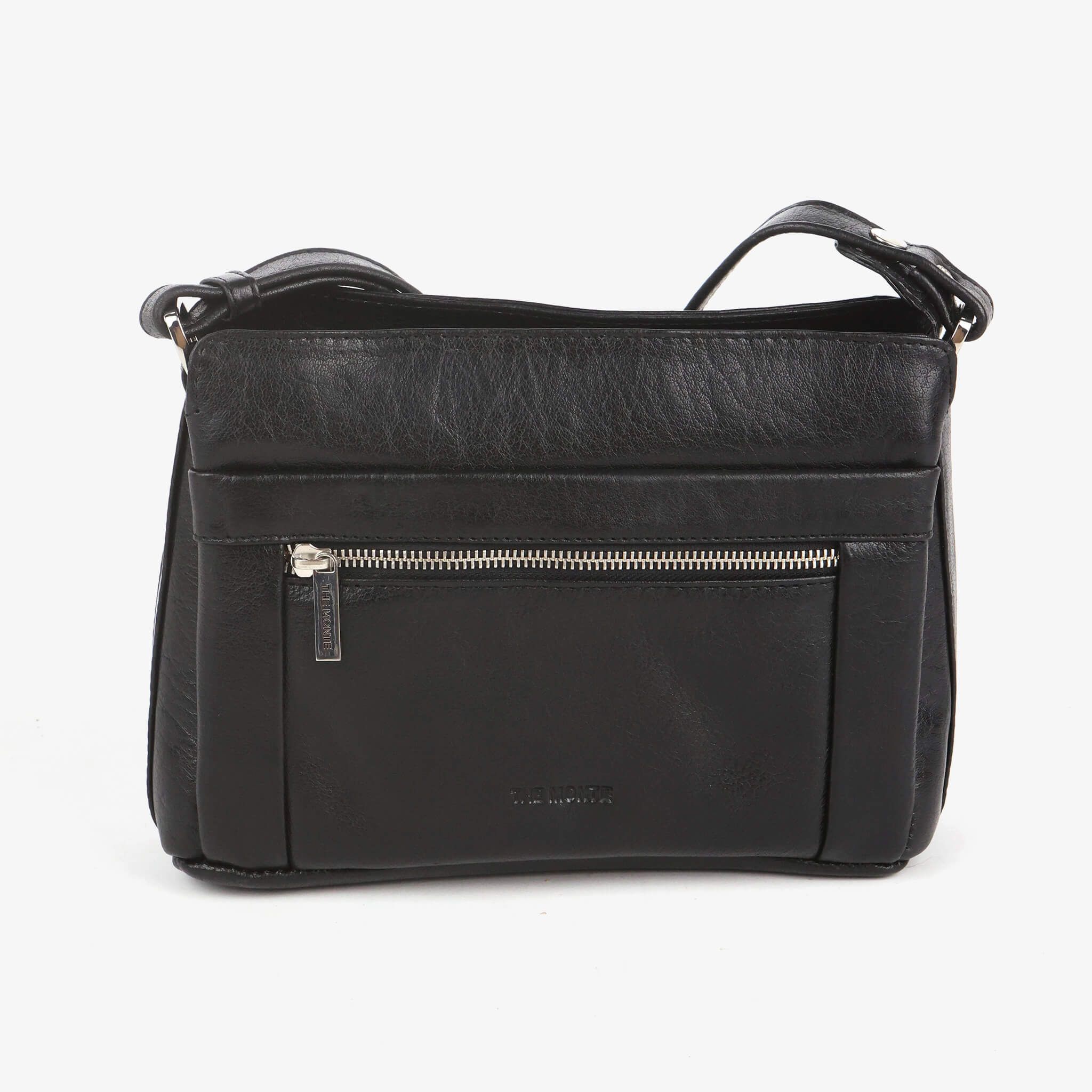 Veske Crossbody Medium skinn - Svart