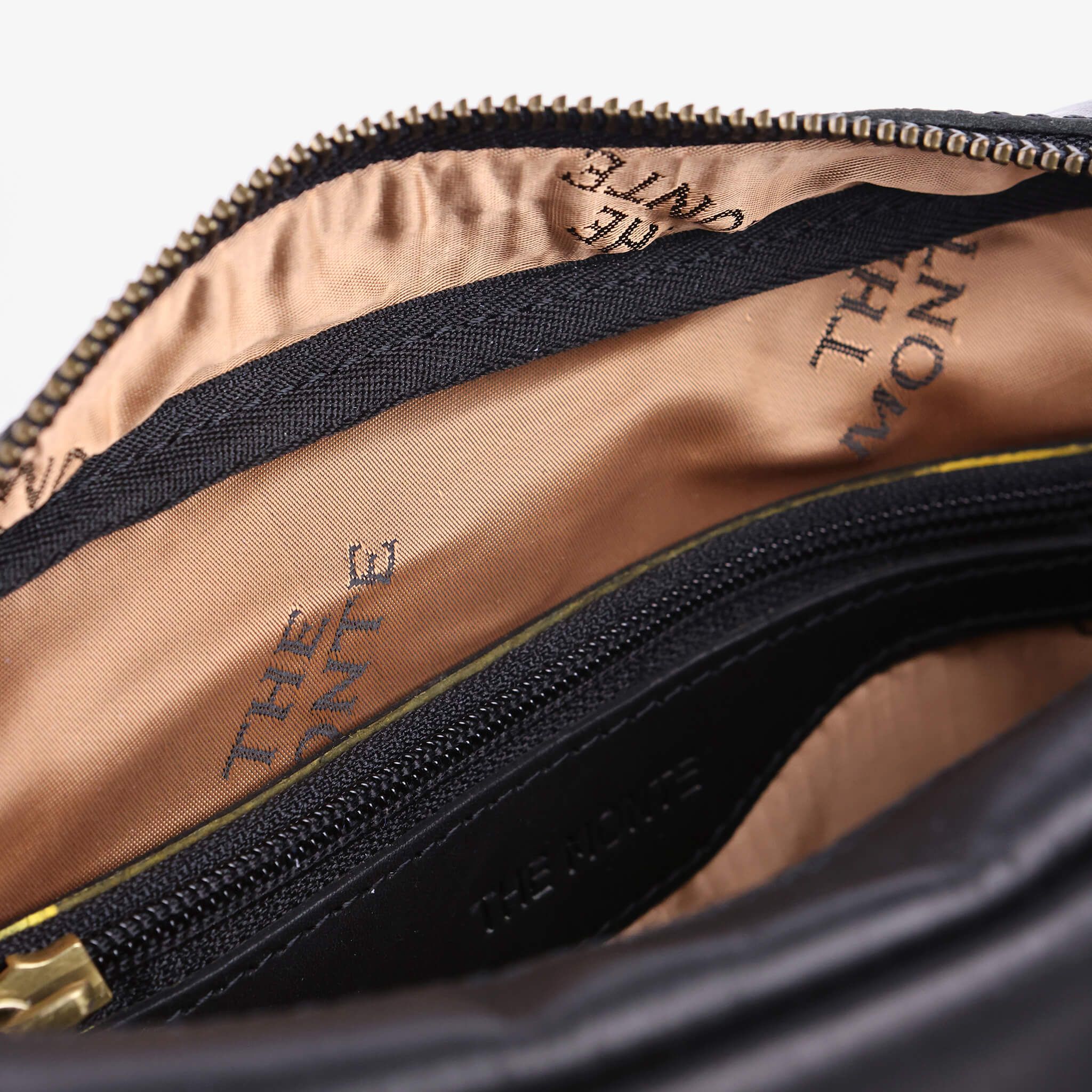 Veske Crossbody Medium skinn - Svart