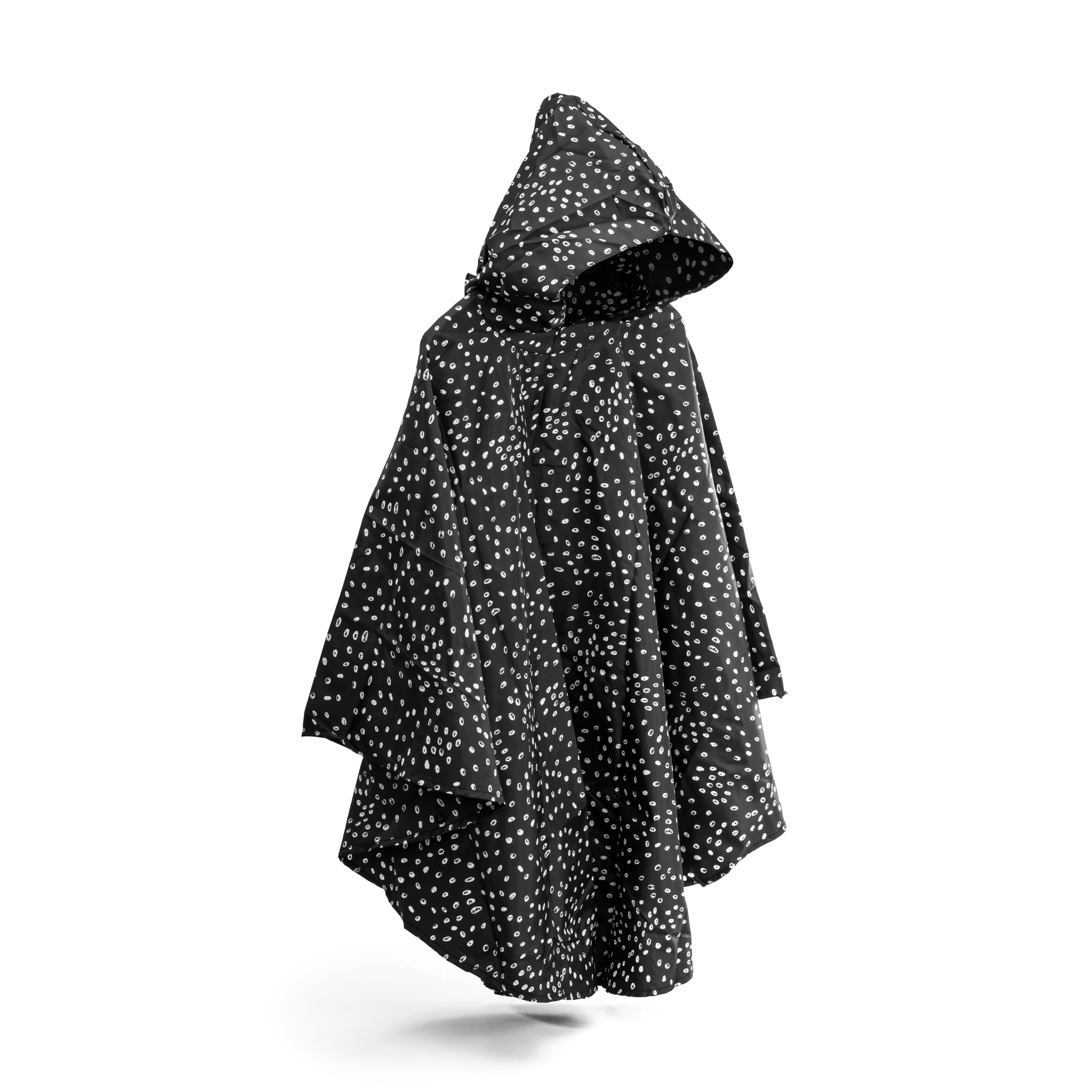 Drops Poncho - Black/white