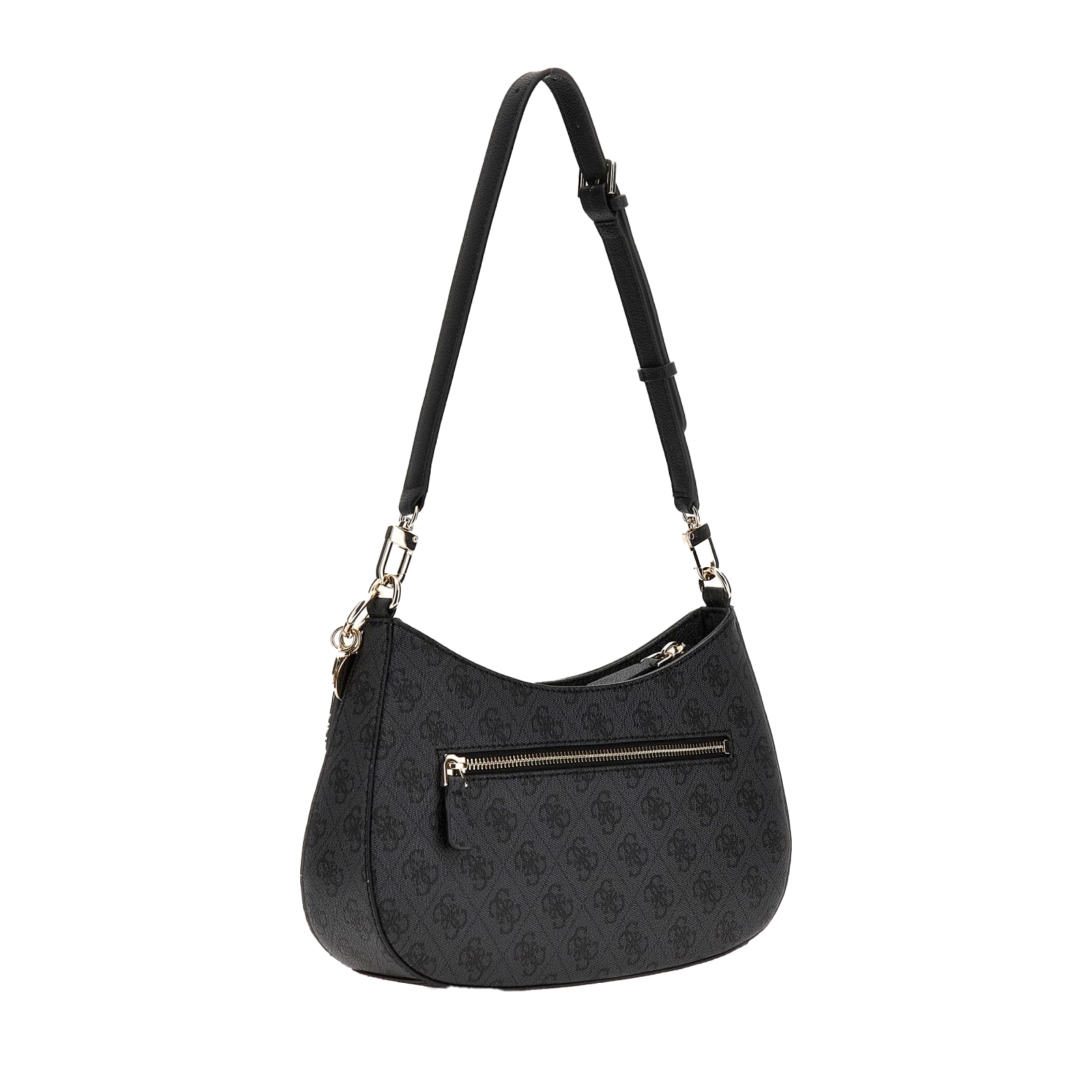 NOELLE TOP ZIP SHOULDER BAG - Charcoal
