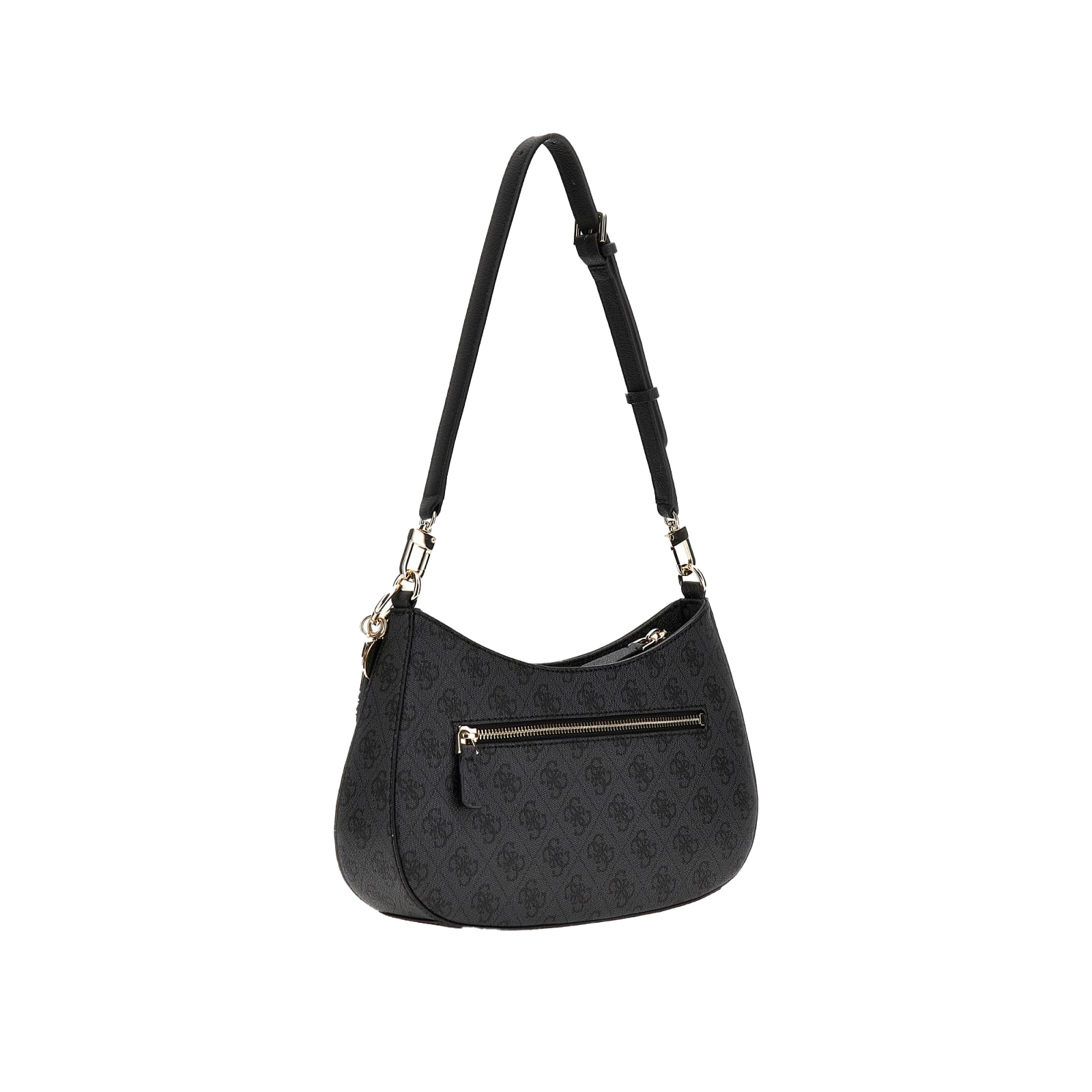 NOELLE TOP ZIP SHOULDER BAG - Charcoal