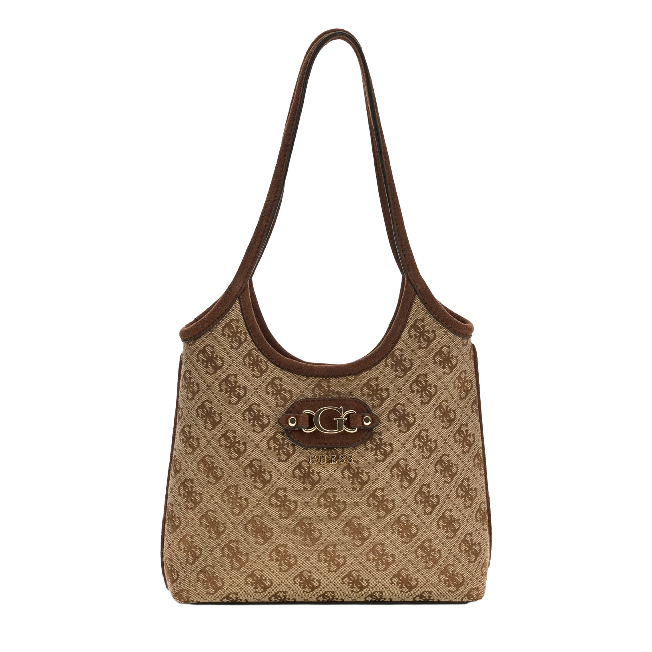 Samantha mini tote bag logomønster - Latte Brown
