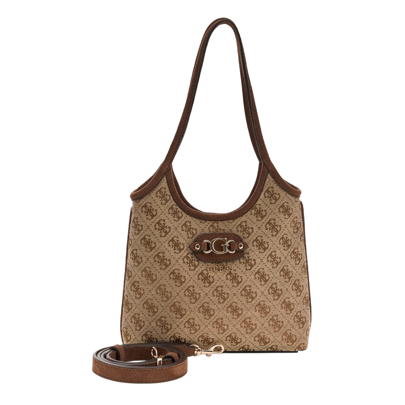 Samantha mini tote bag logomønster - Latte Brown