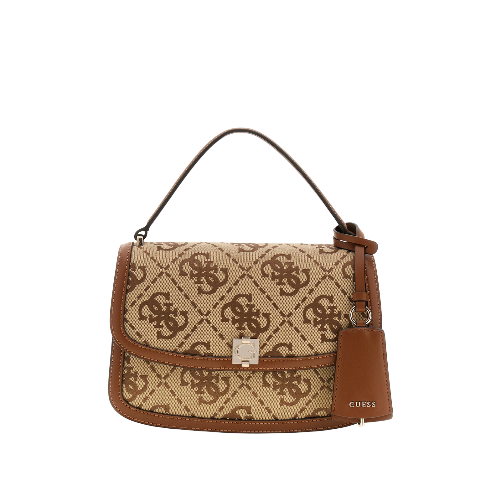 Audrey logo flap håndveske - Latte Brown