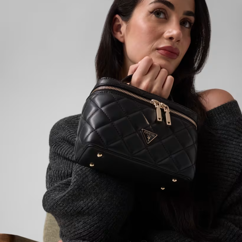 Juliet Cannister crossbody veske med hank - Svart
