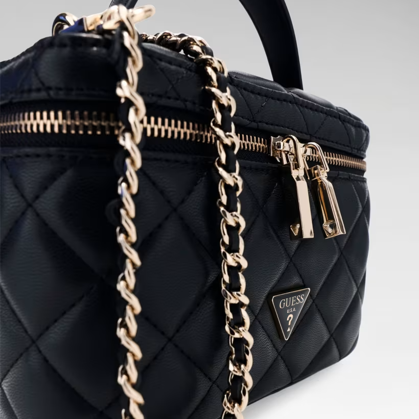 Juliet Cannister crossbody veske med hank - Svart