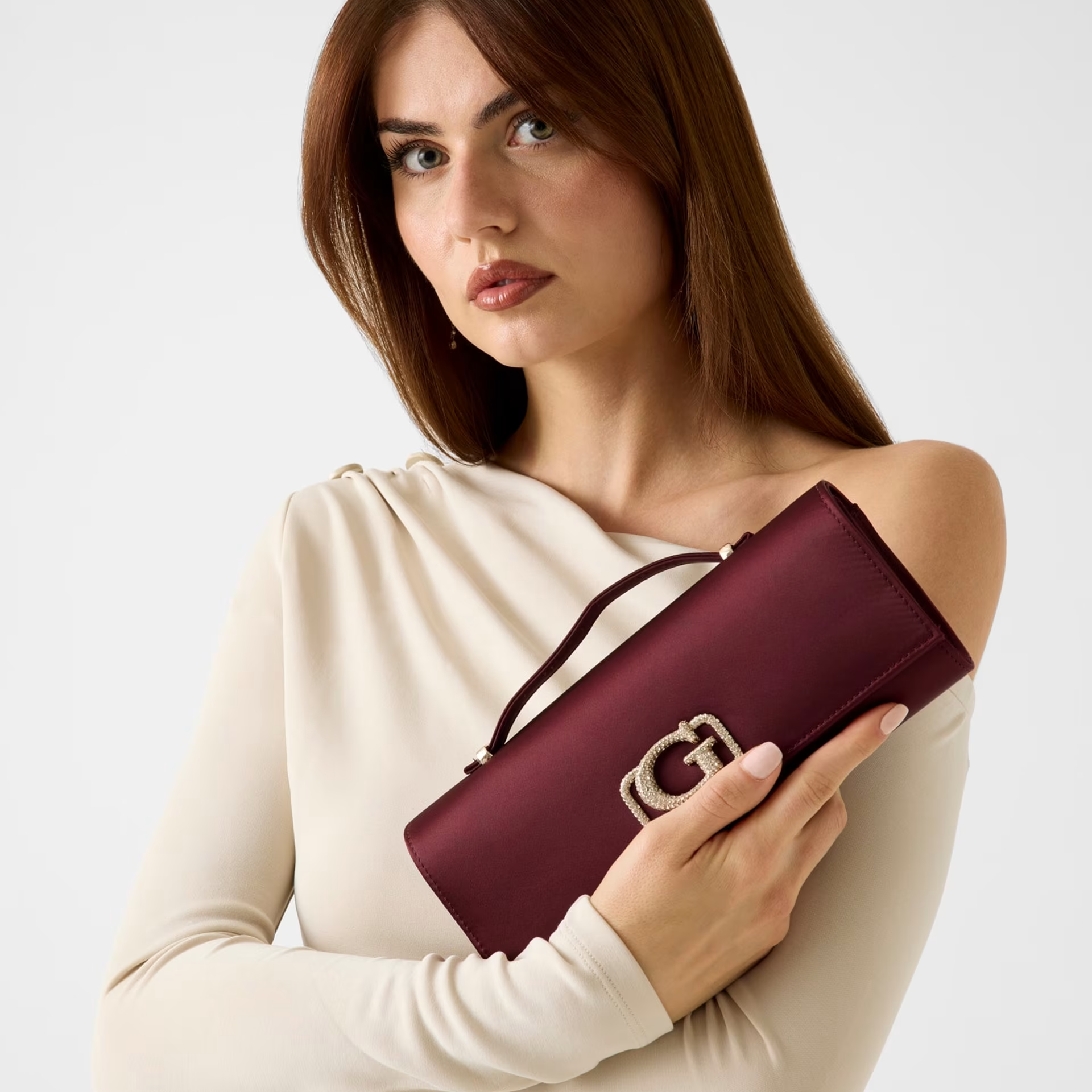 Zalina Top Handle Clutch - Vin
