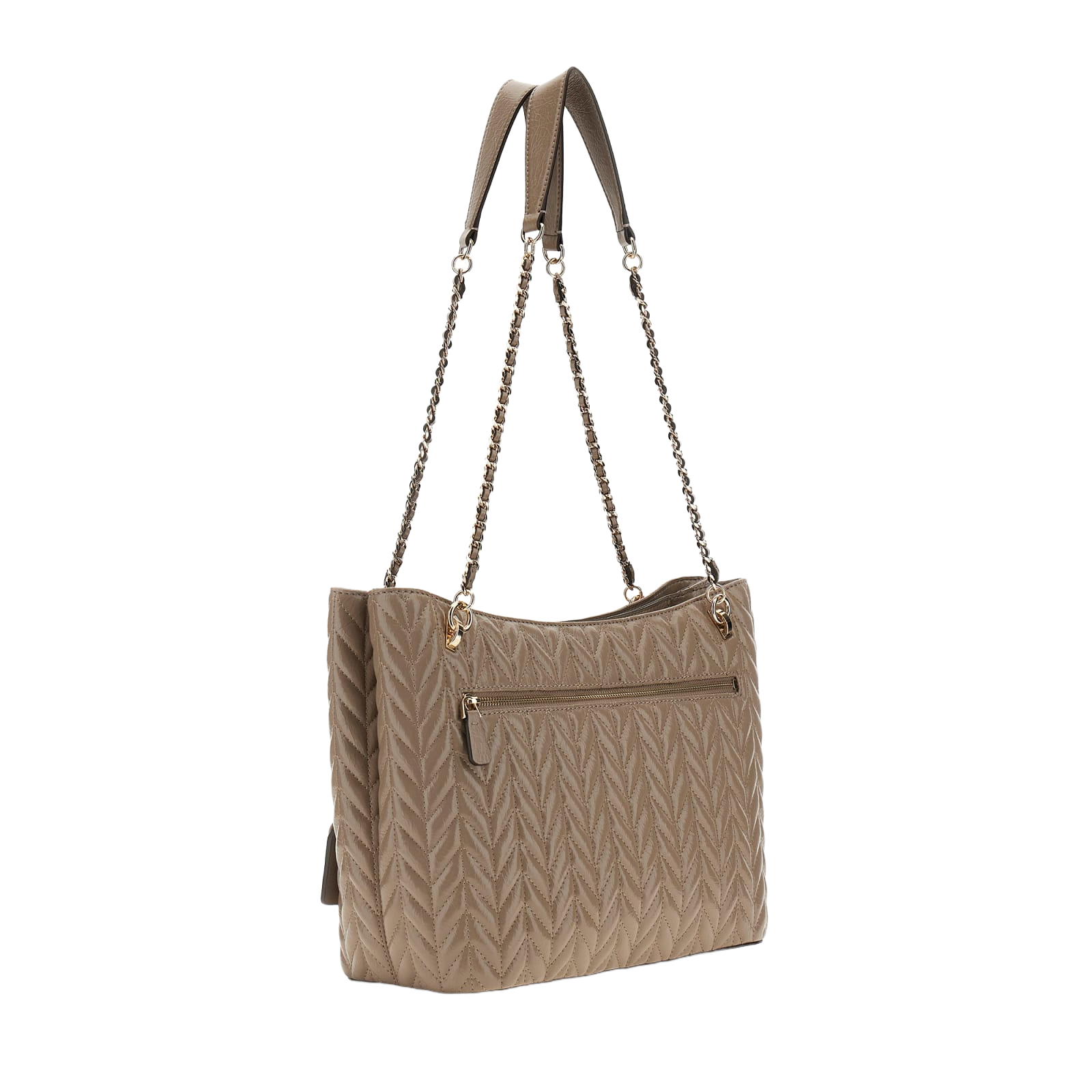 Cheryl quilted tote bag - Dark taupe