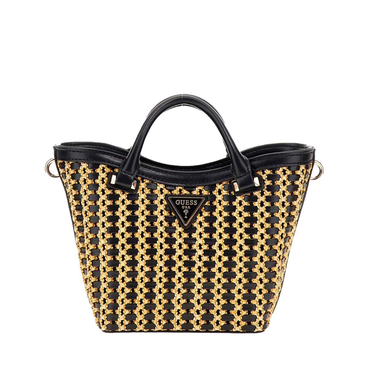 Atalia Mini tote bag - Natural/Black