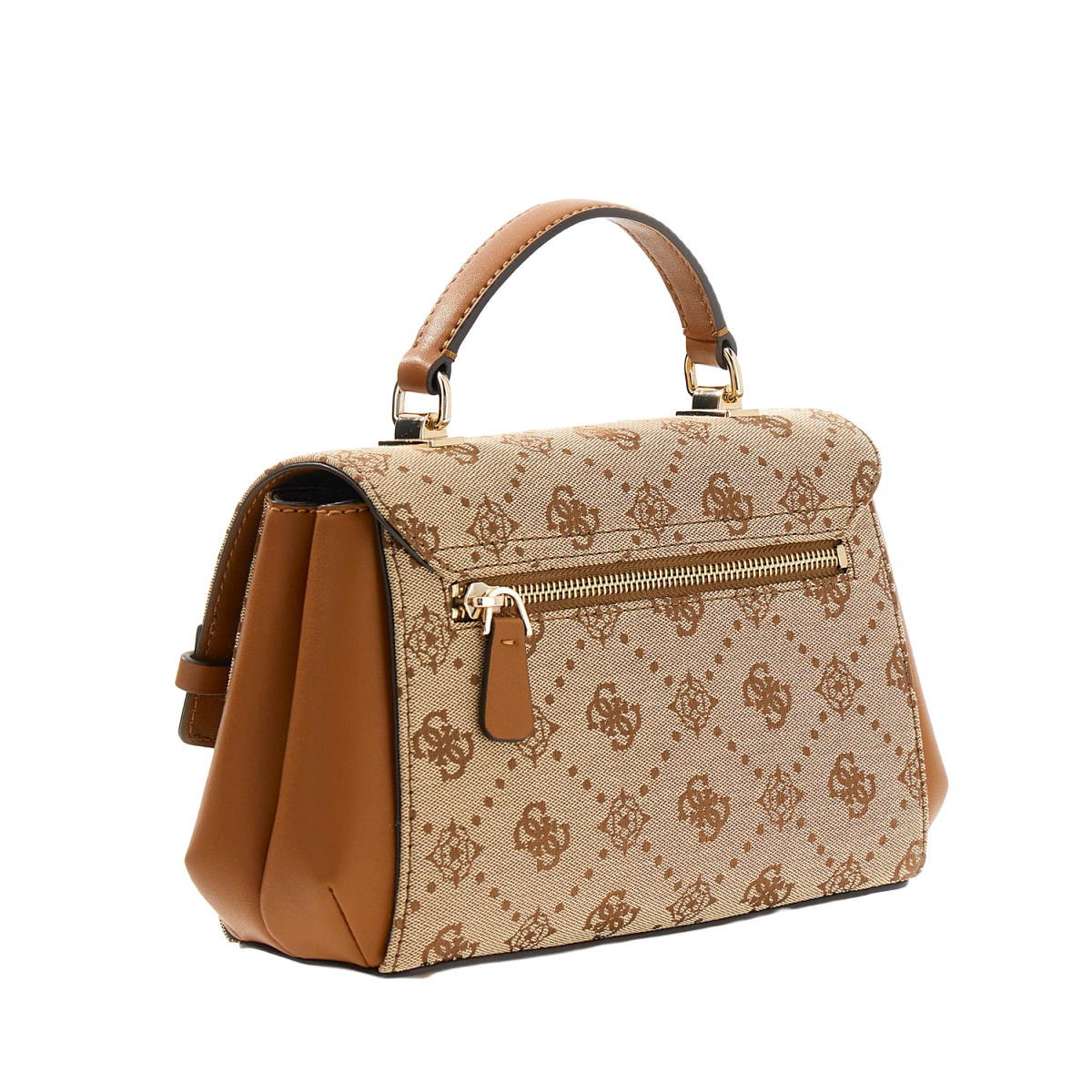 Melinda logo top handle håndveske - Latte Brown