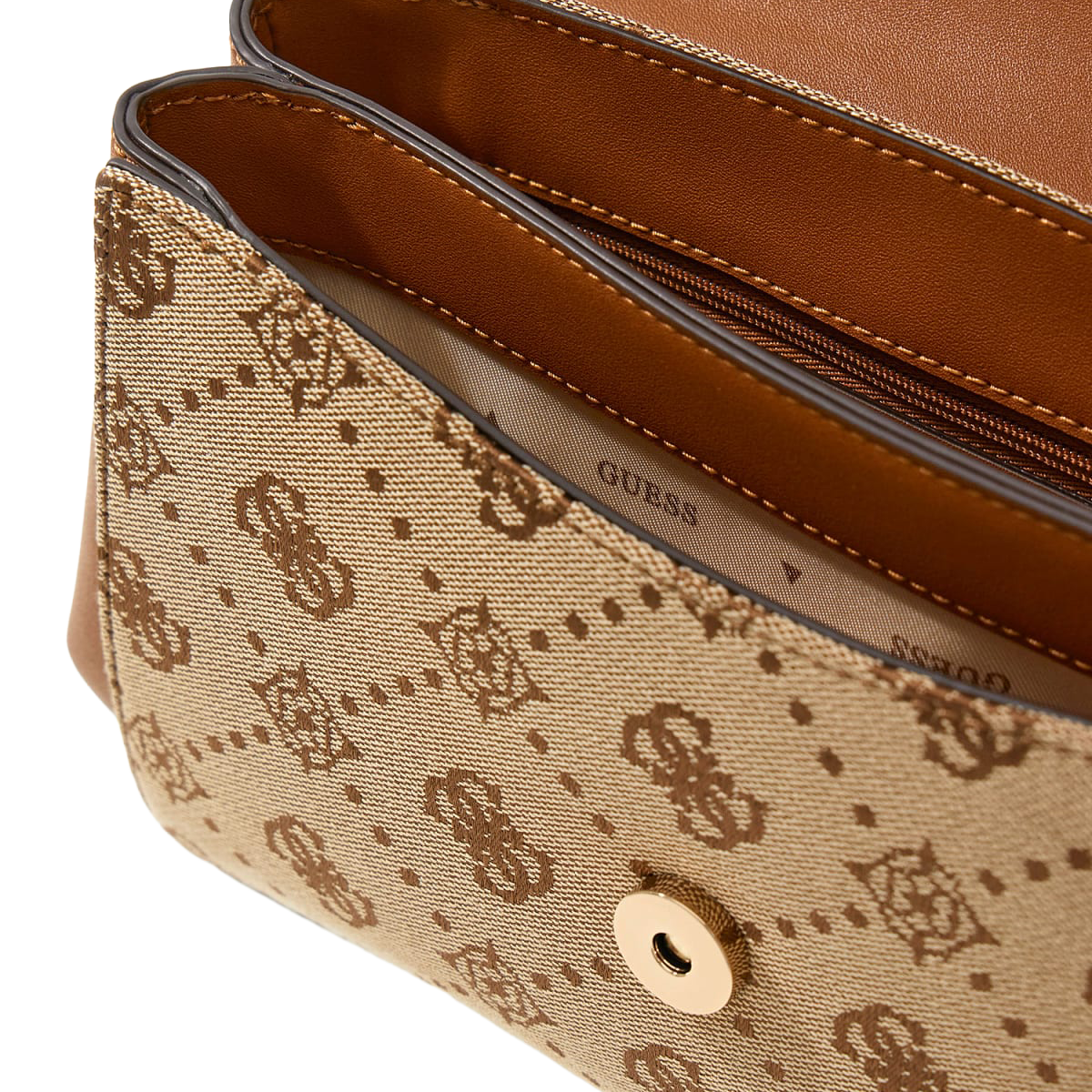 Melinda logo top handle håndveske - Latte Brown