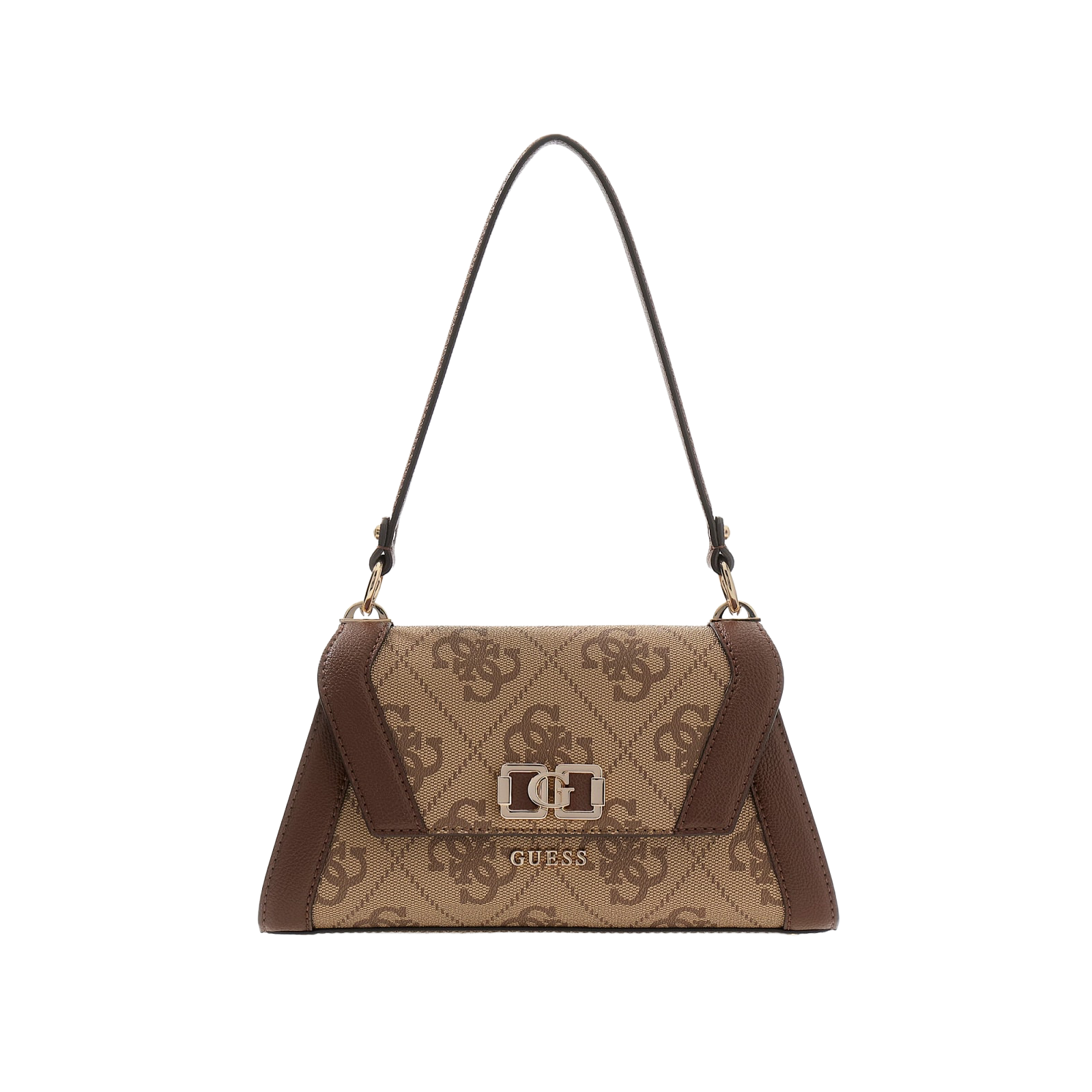 Karnilla logo flap shoulder bag - Latte Brown