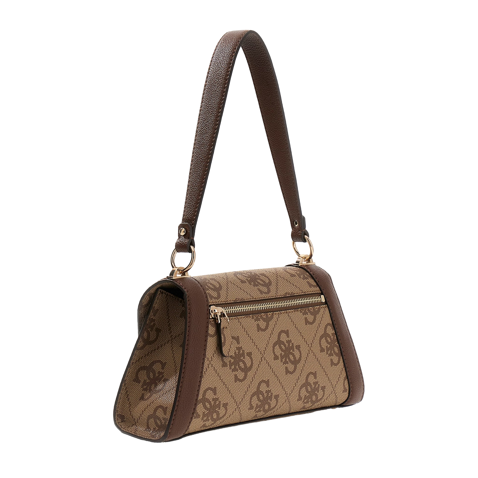 Karnilla logo flap shoulder bag - Latte Brown