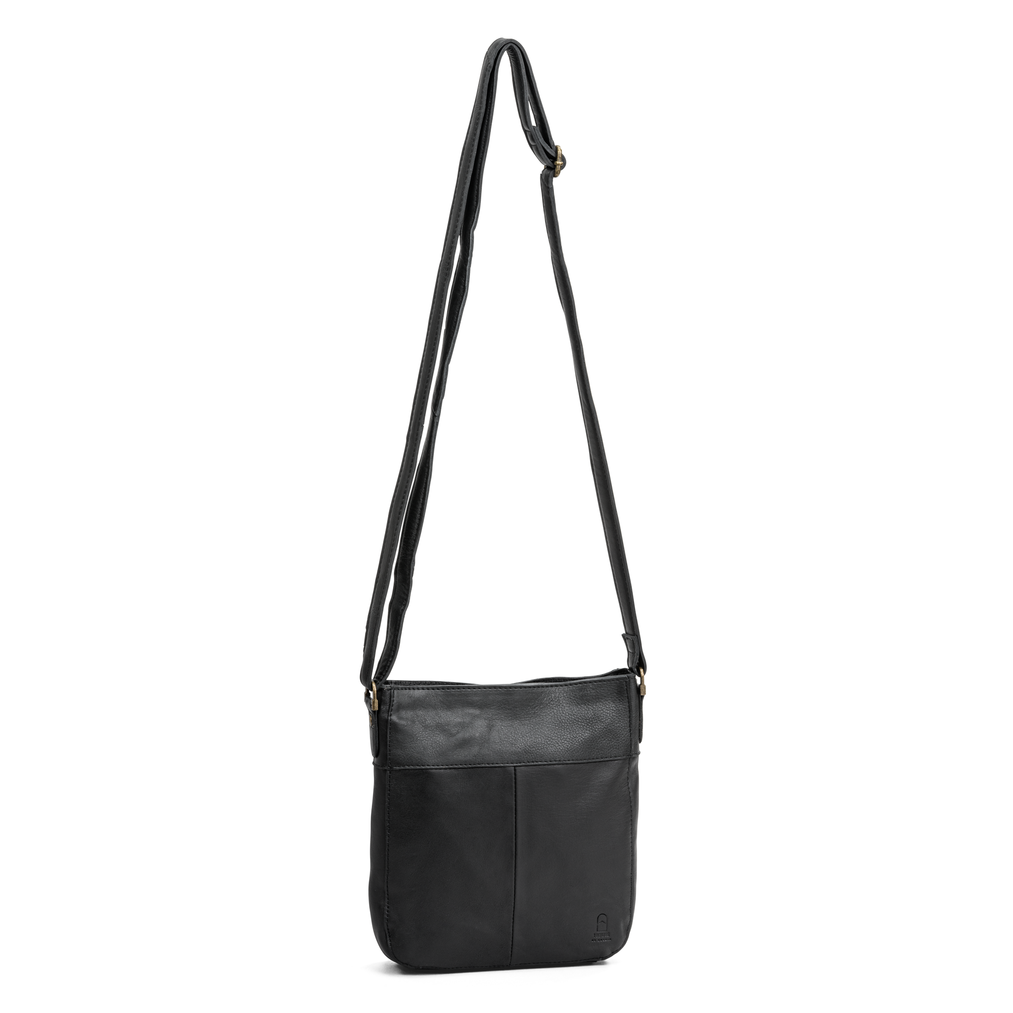 Crossbody i skinn - Svart