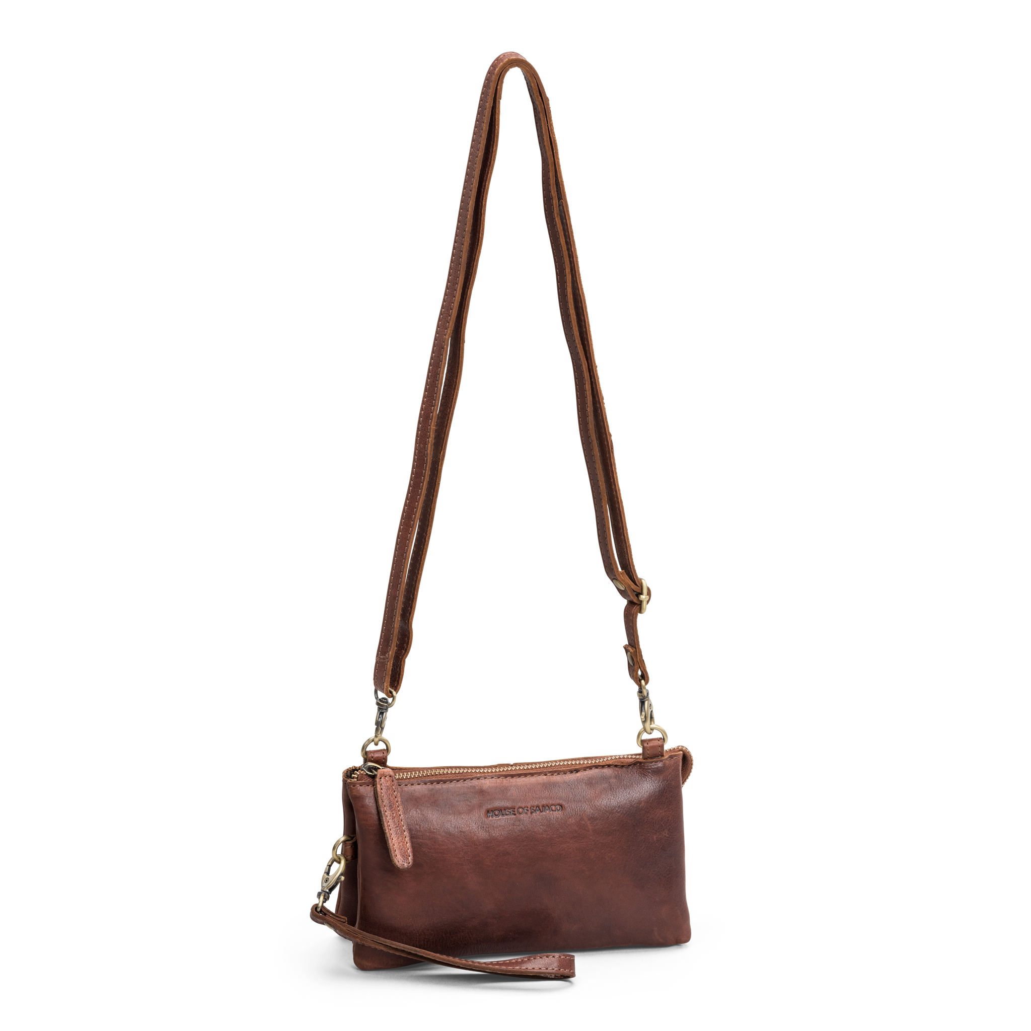Oxford clutch - Cognac