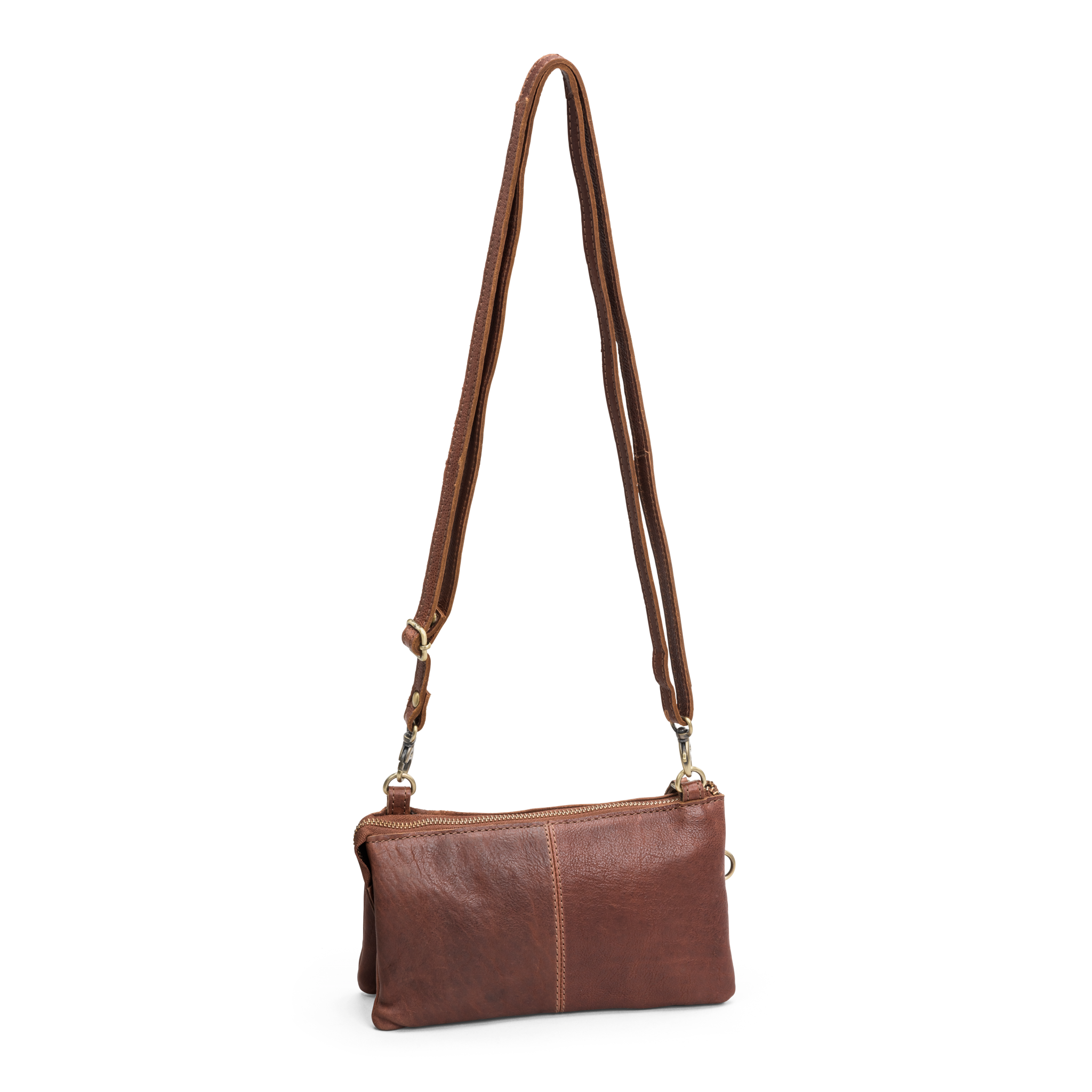 Oxford clutch - Cognac