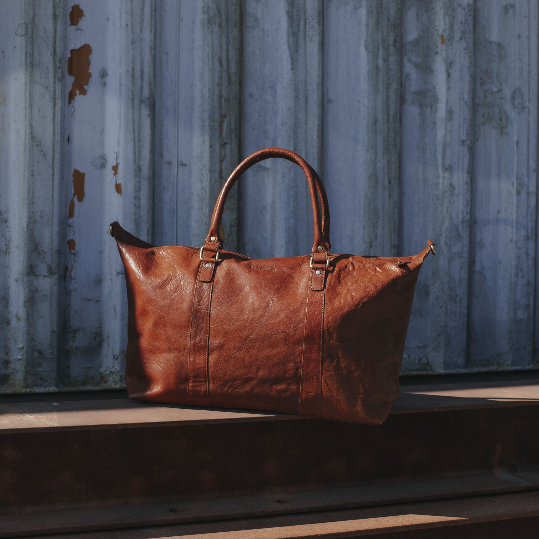 Oxford weekend bag, 25 L - Cognac