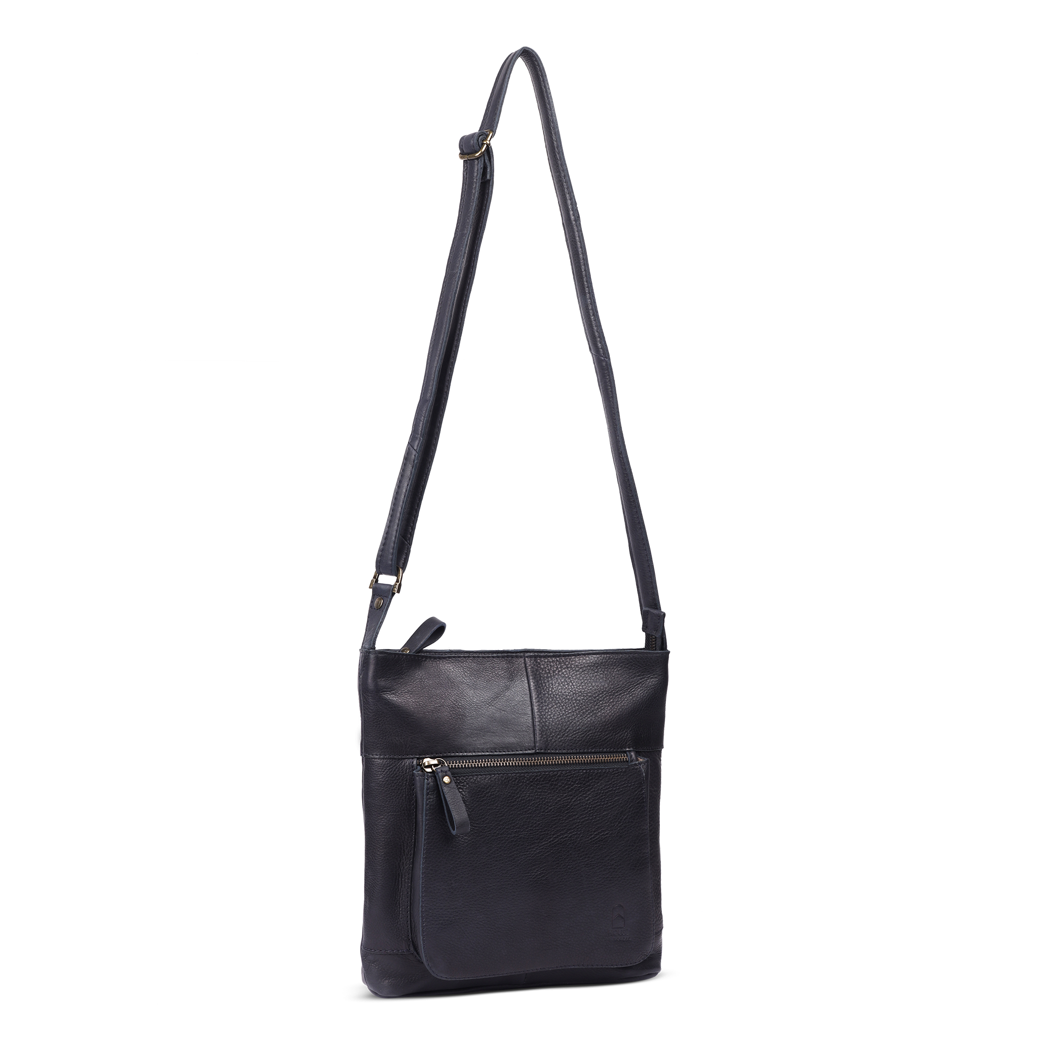 Veske Crossbody Medium skinn - Marine