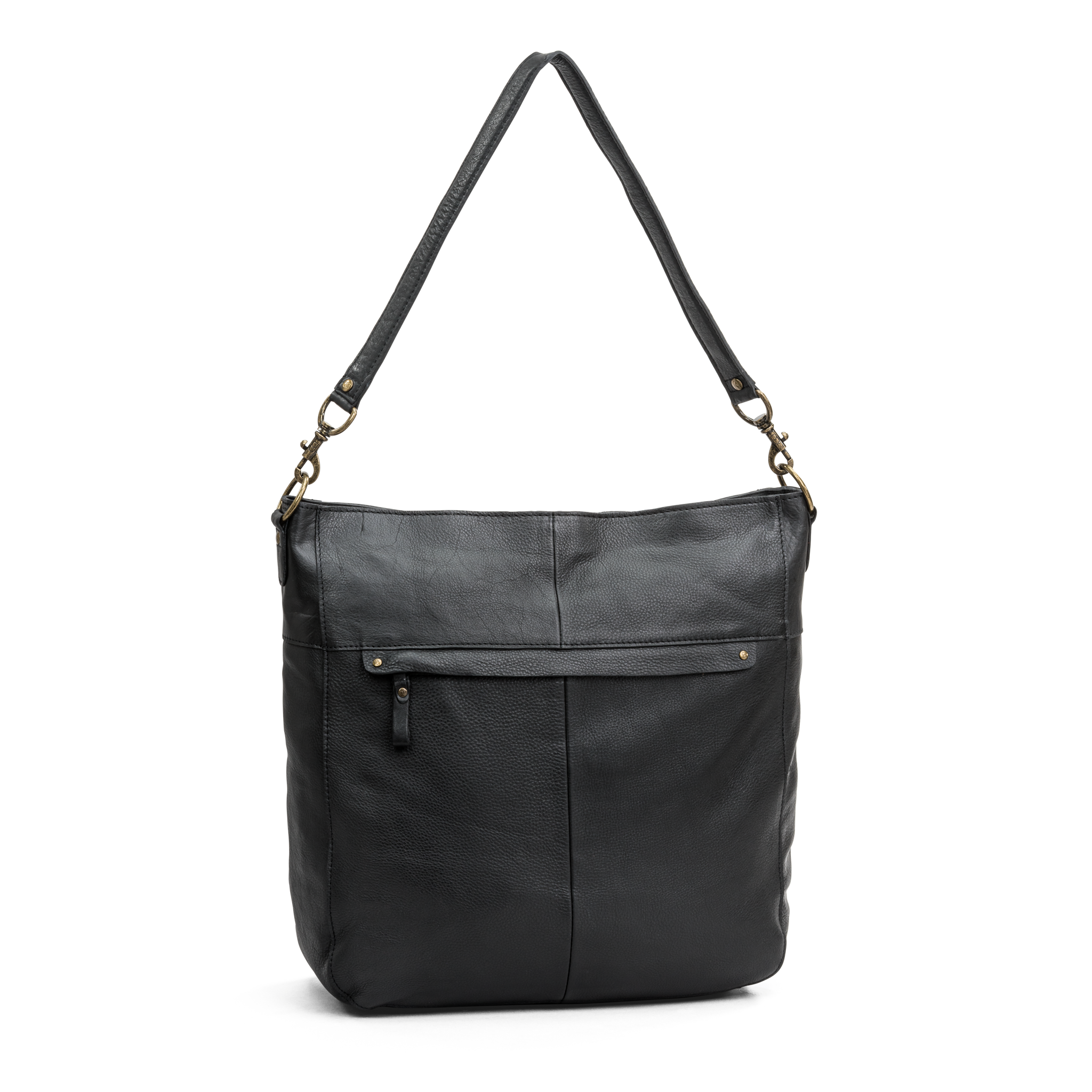 Hobo tote bag i skinn - Svart