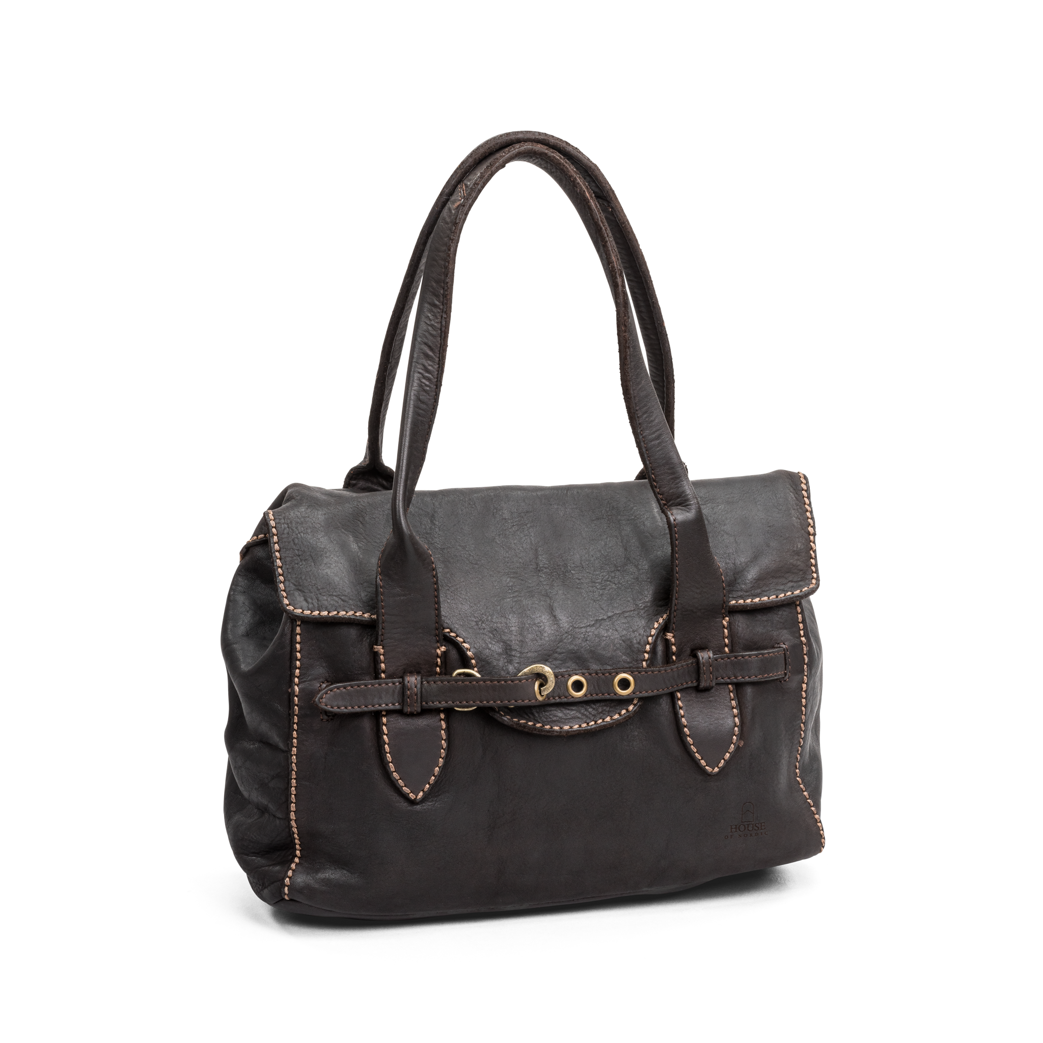 VINTAGE LOOK Handbag - Mørk brun