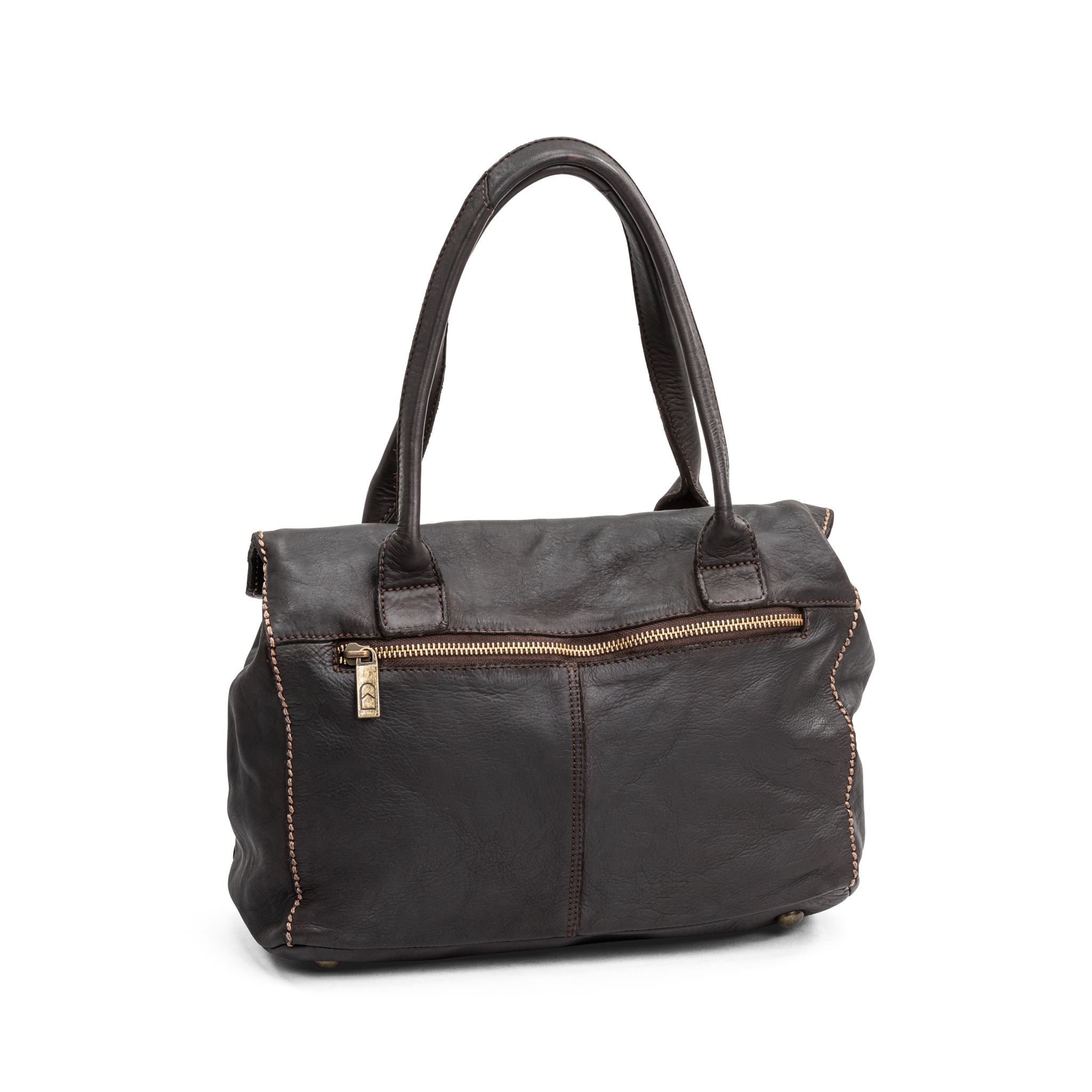 VINTAGE LOOK Handbag - Mørk brun