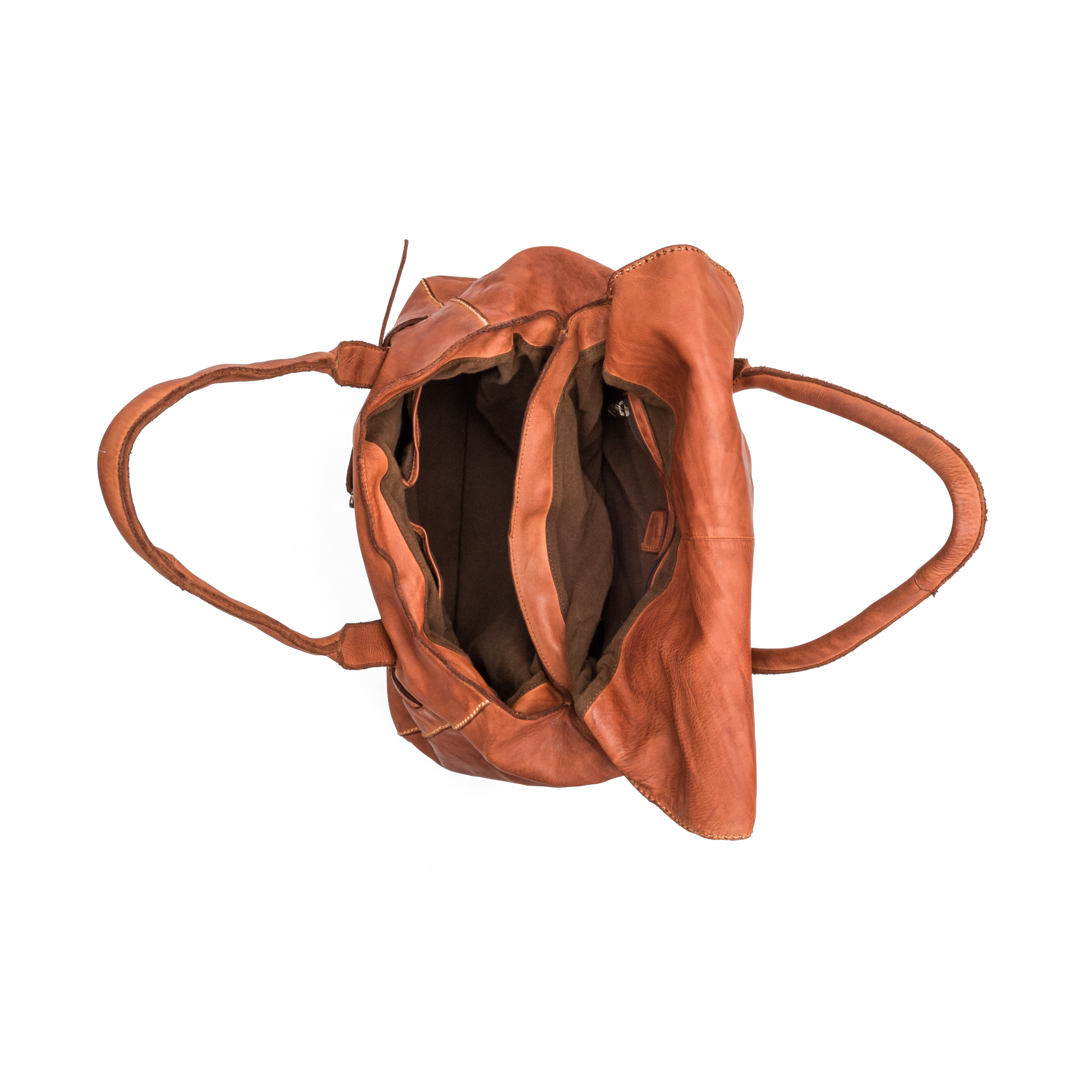 VINTAGE LOOK Handbag - Cognac