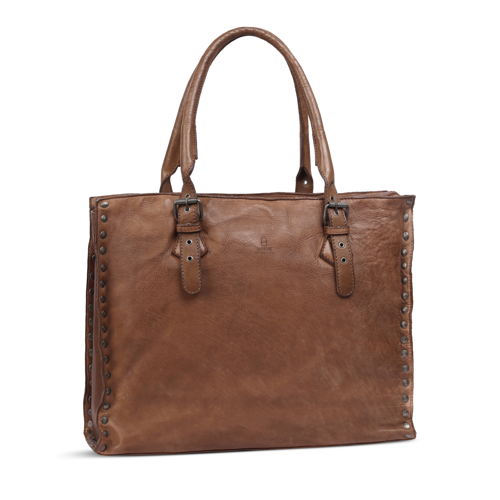 Vintage Rocks large tote bag - Brun