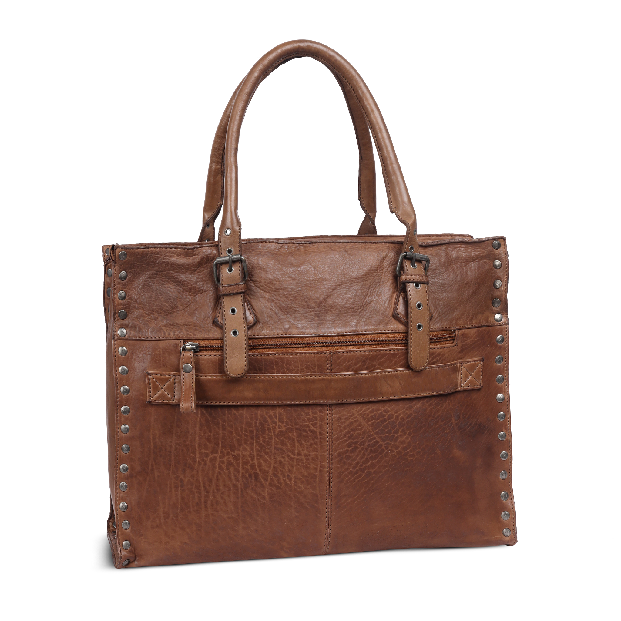 Vintage Rocks large tote bag - Brun