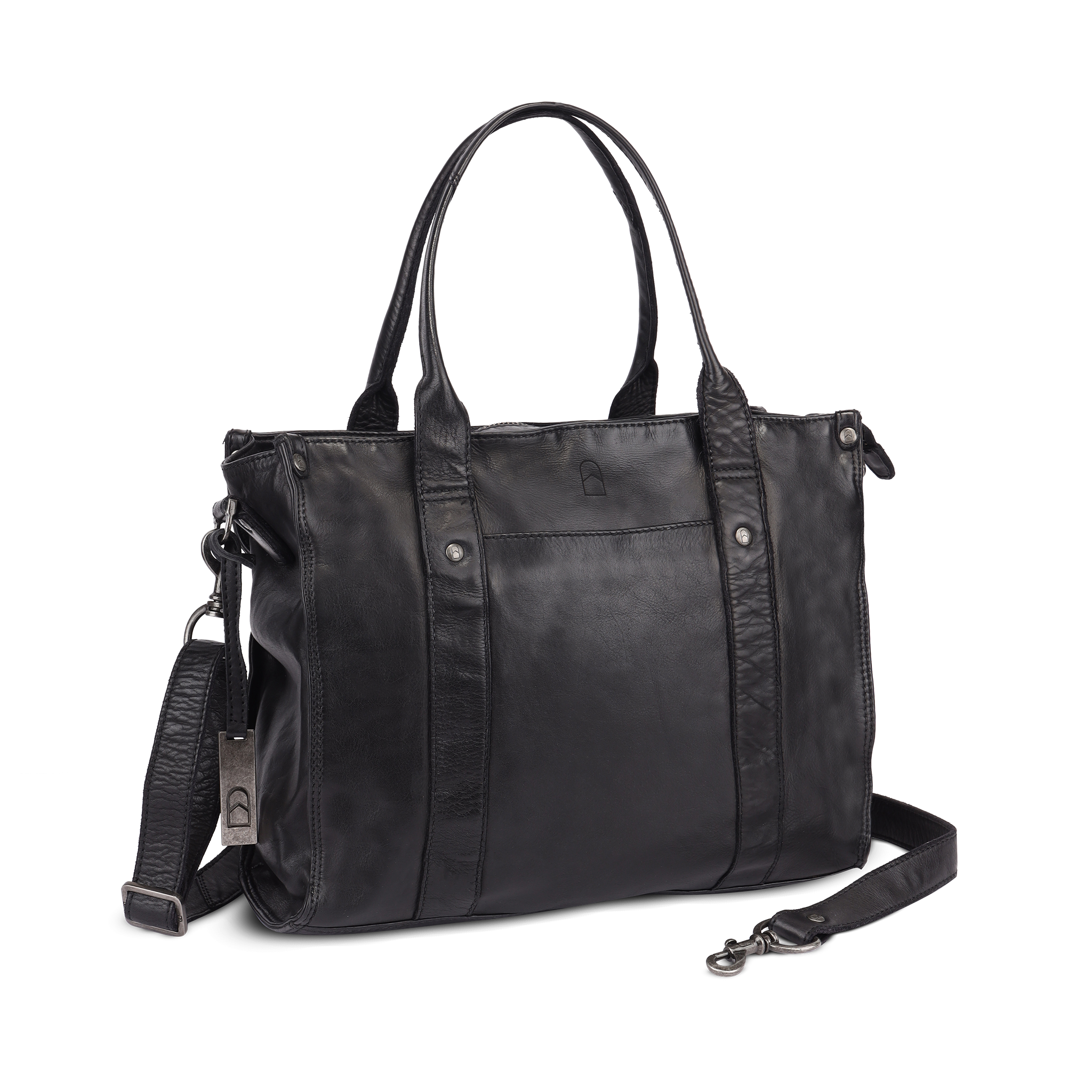 Vintage Look medium tote bag - Svart