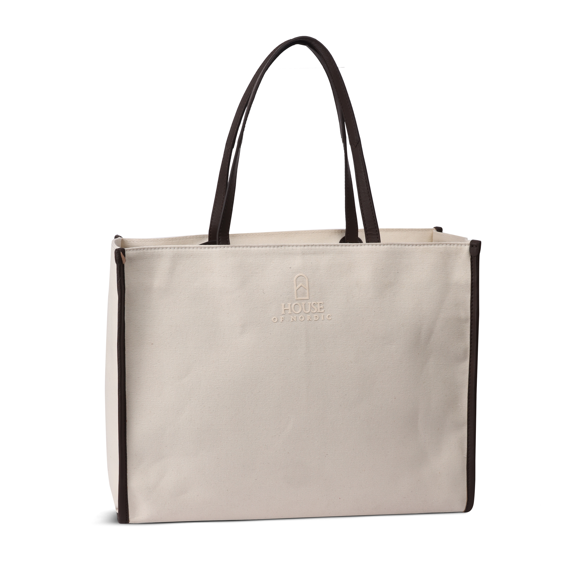 Summer Love large tote bag - Beige/cognac