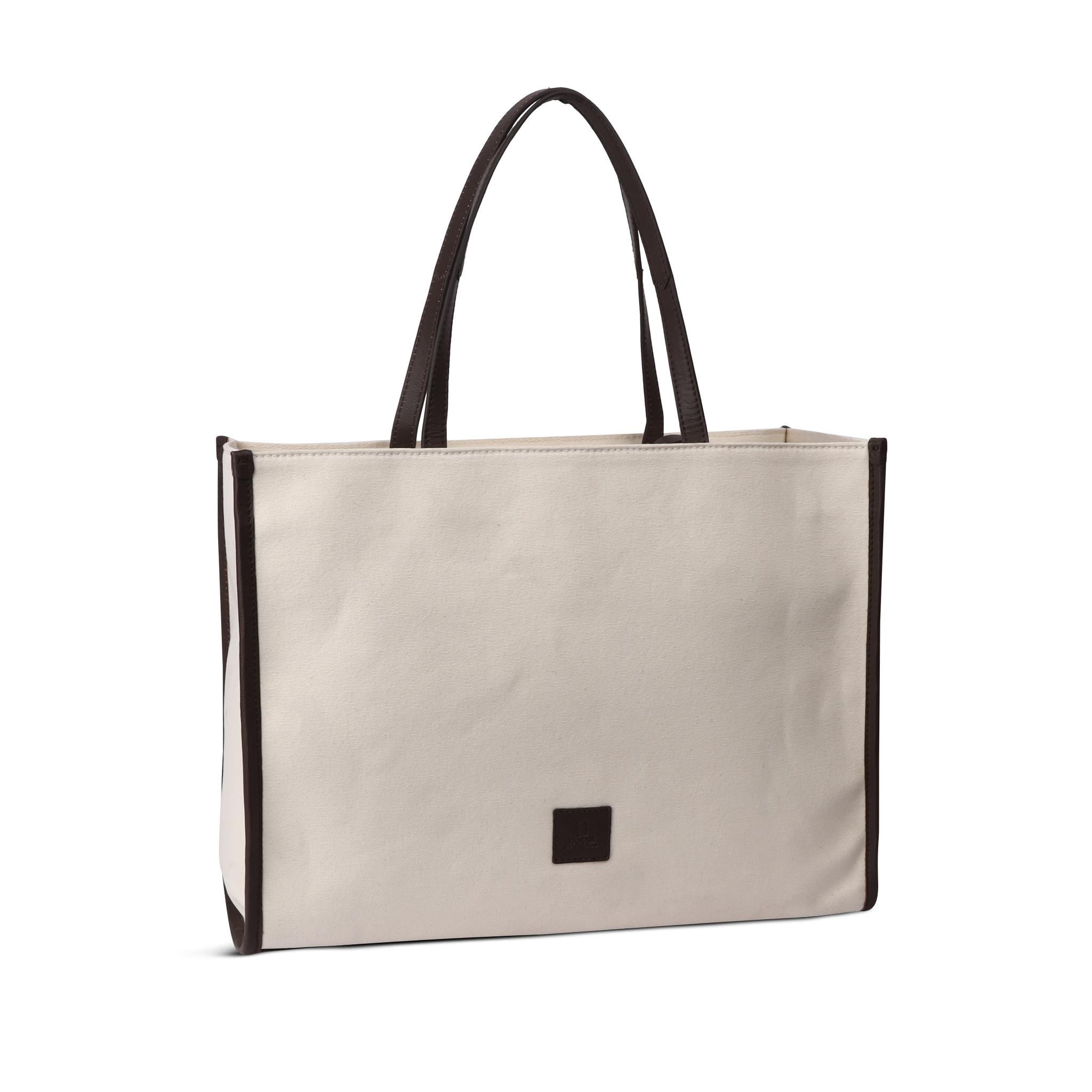 Summer Love large tote bag - Beige/cognac
