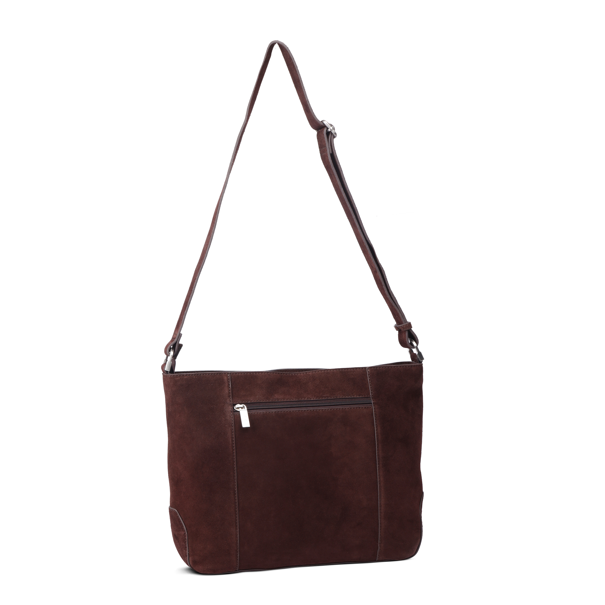 Boho chic stor crossbody veske - Mørk brun