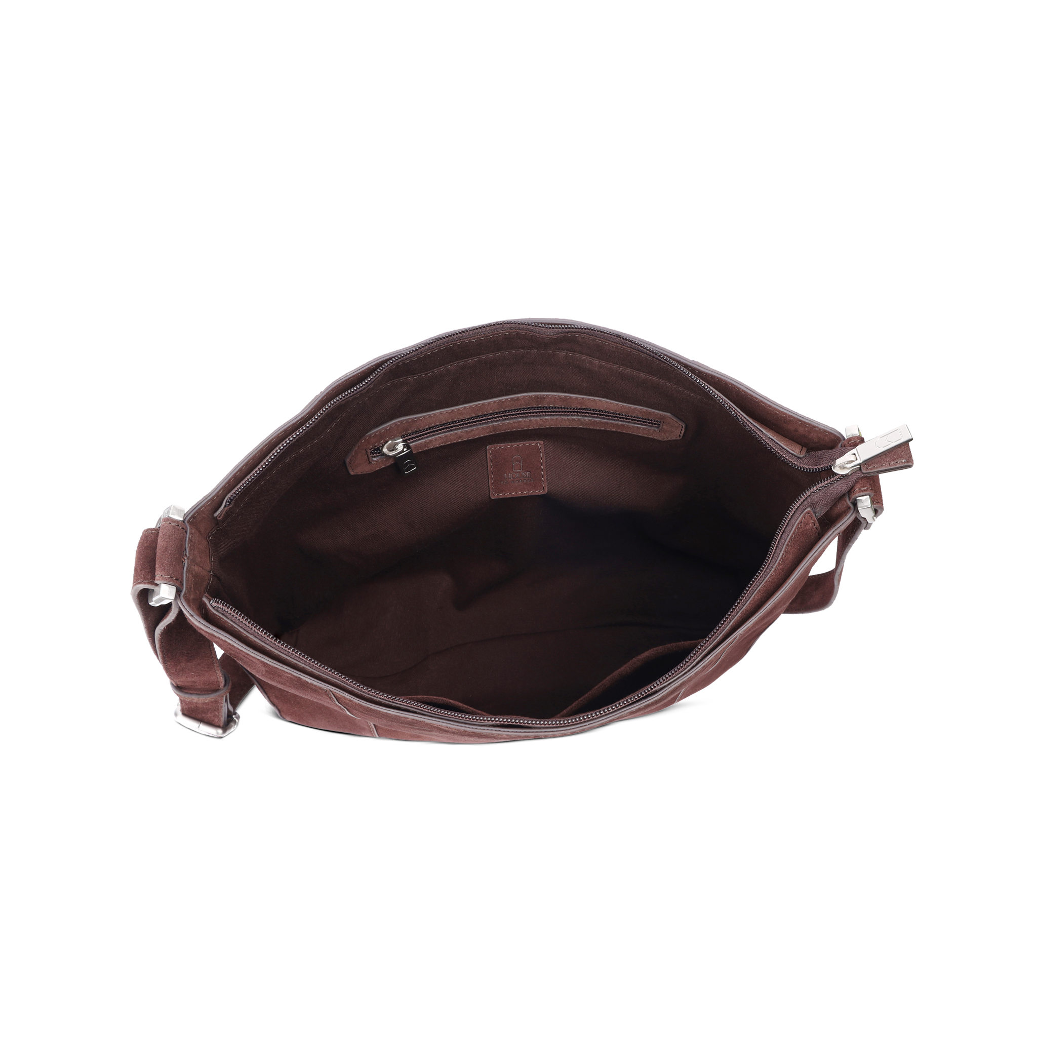 Boho chic stor crossbody veske - Mørk brun