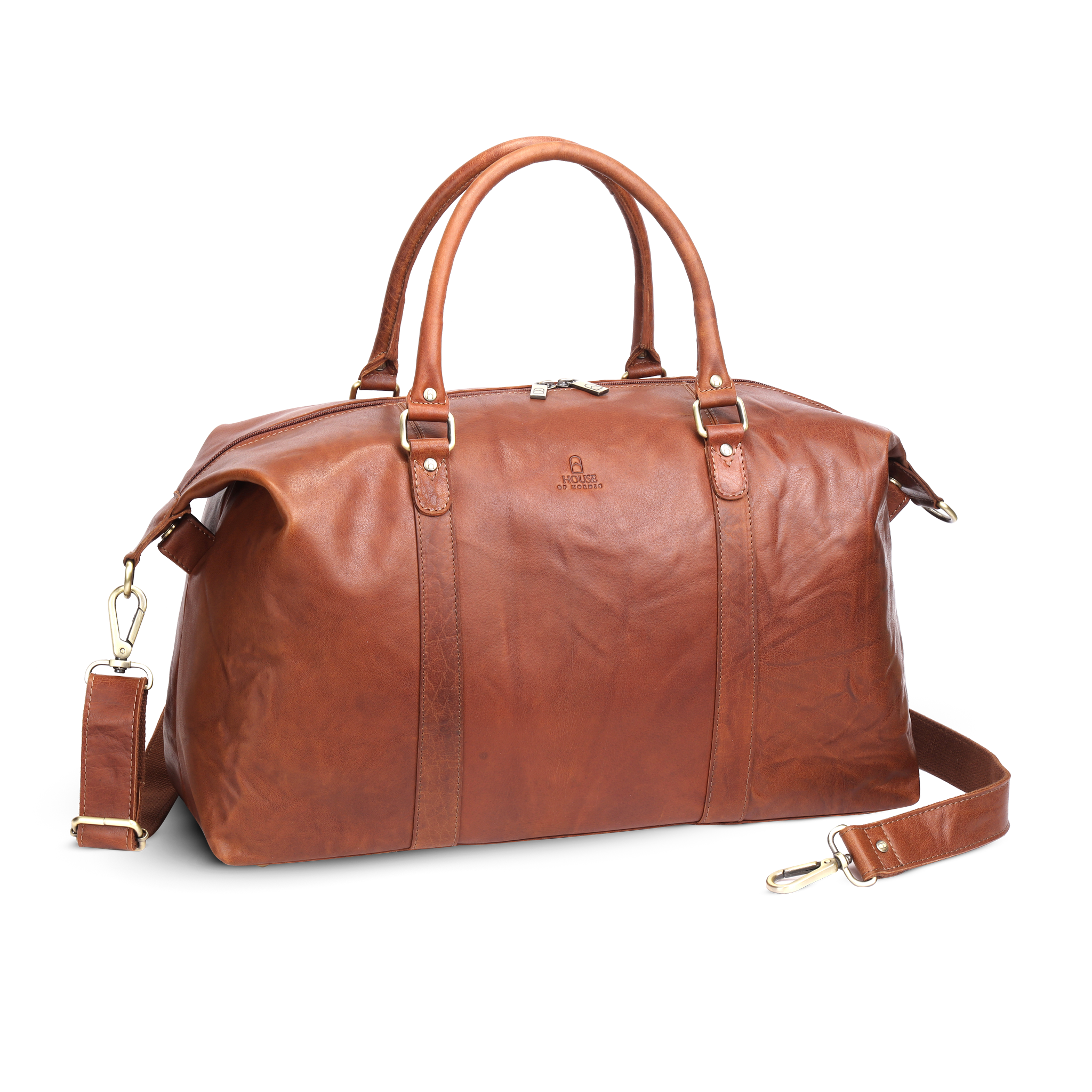 Oxford weekend bag, 25 L - Cognac