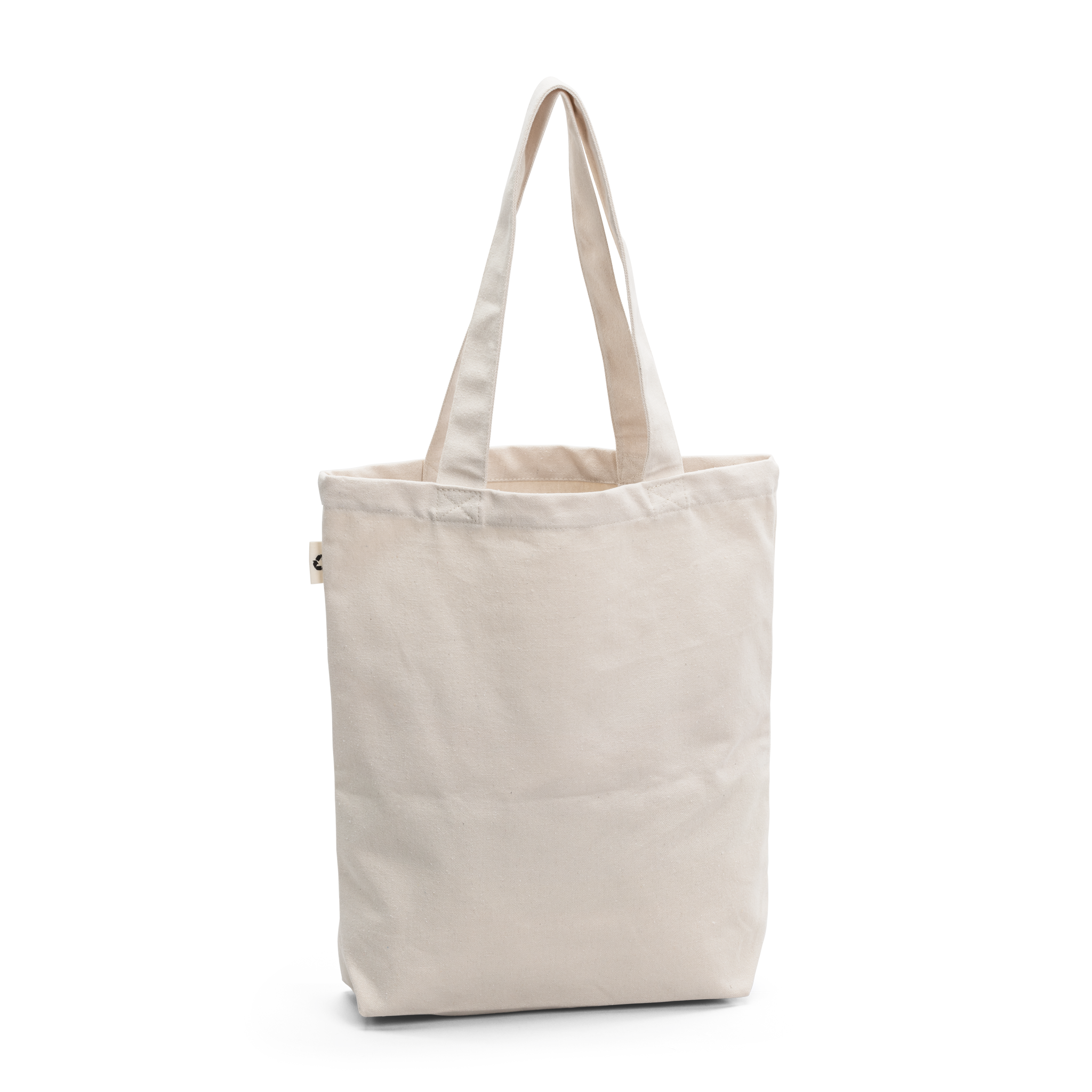 Handlenett i resirkulerbar bomull - Beige/Black