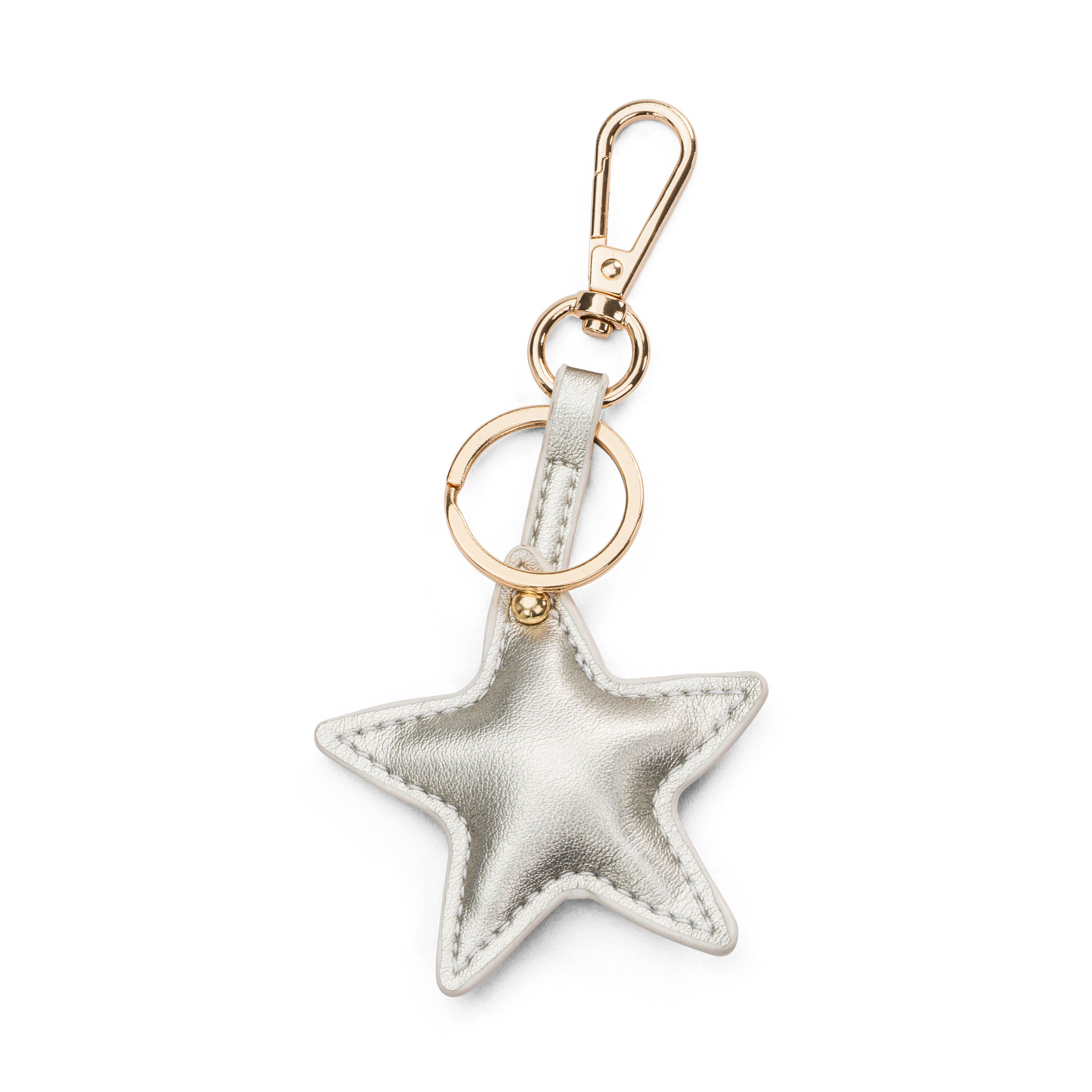 Bag charm/nøkkelring stjerne - Sølv